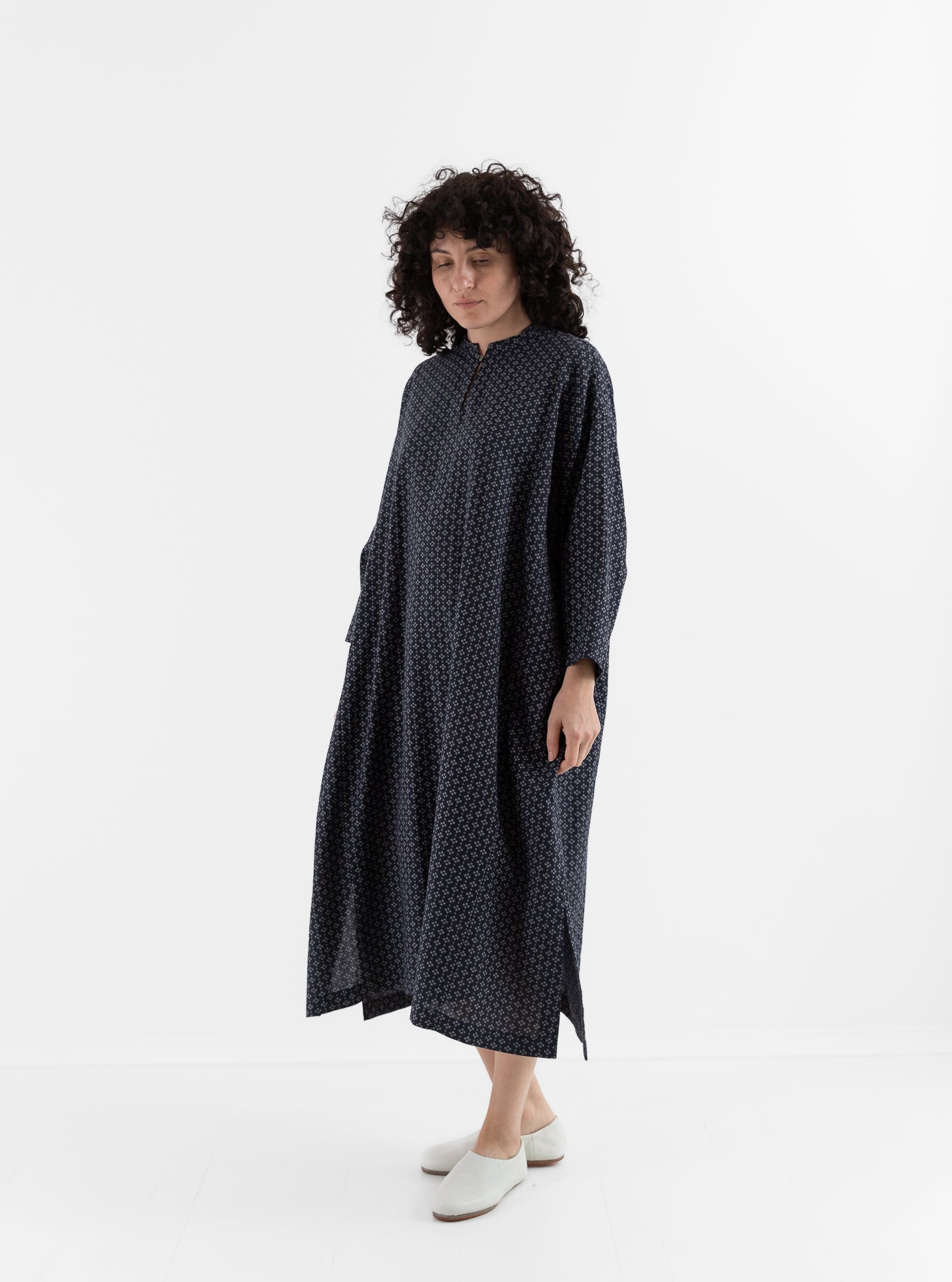 Arts & Science Ethnic Line Dress in Dark Navy - ARTS & SCIENCE at Worthwhile - shop DRESS