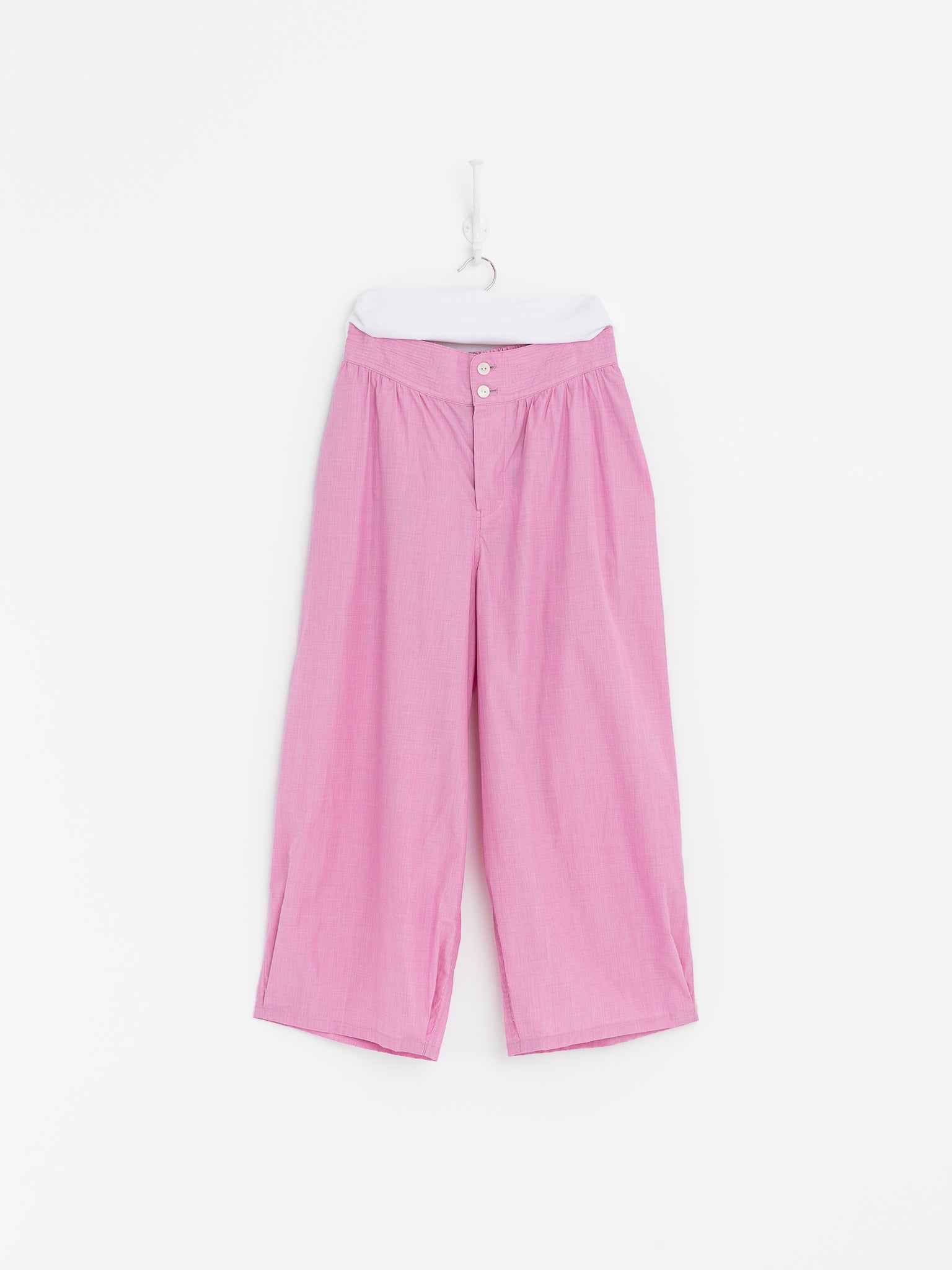 Arts & Science Stitch Belt Gather Pants in Pink - ARTS & SCIENCE at Worthwhile - shop PANT