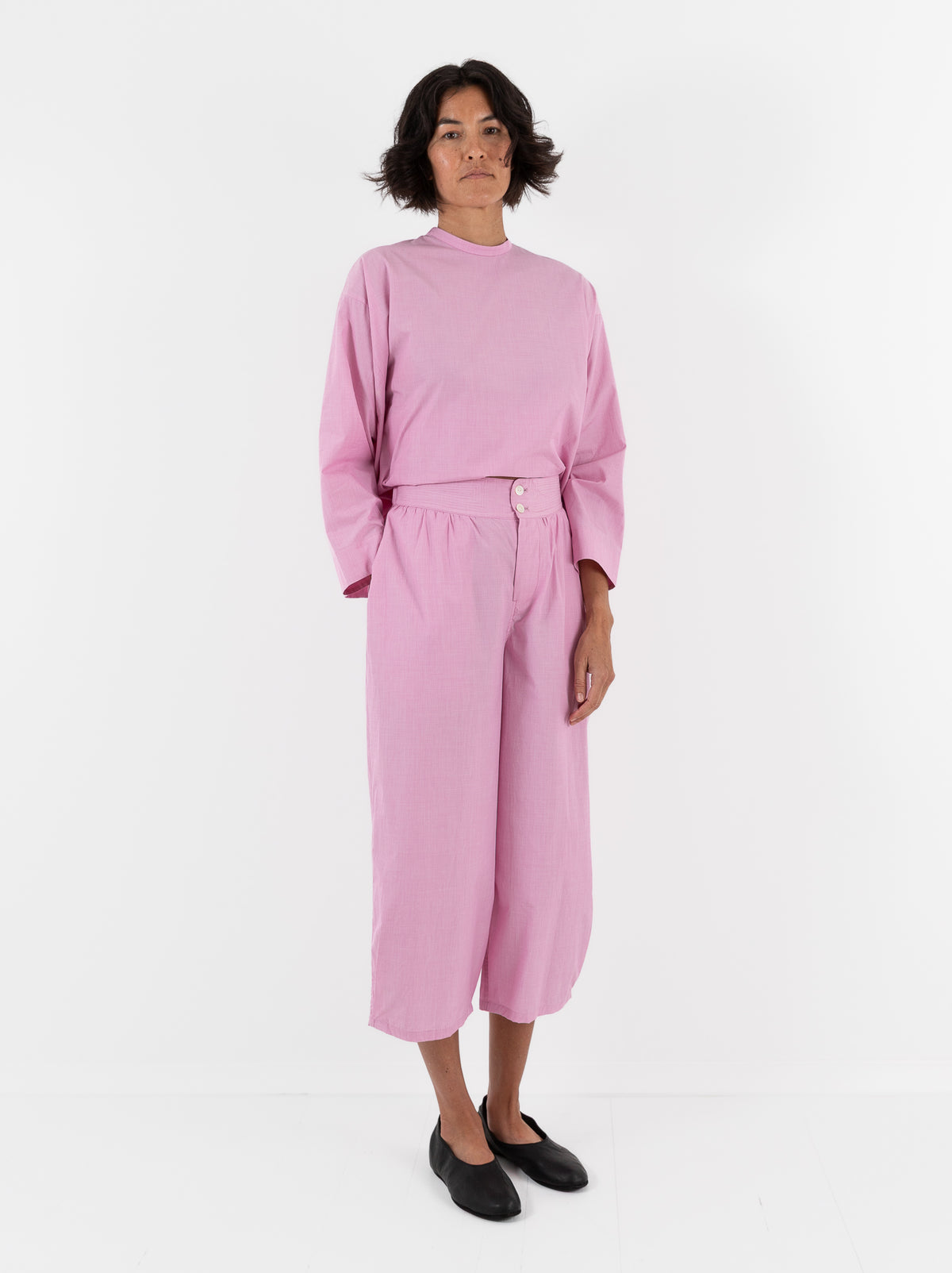 Arts & Science Stitch Belt Gather Pants in Pink - ARTS & SCIENCE at Worthwhile - shop PANT