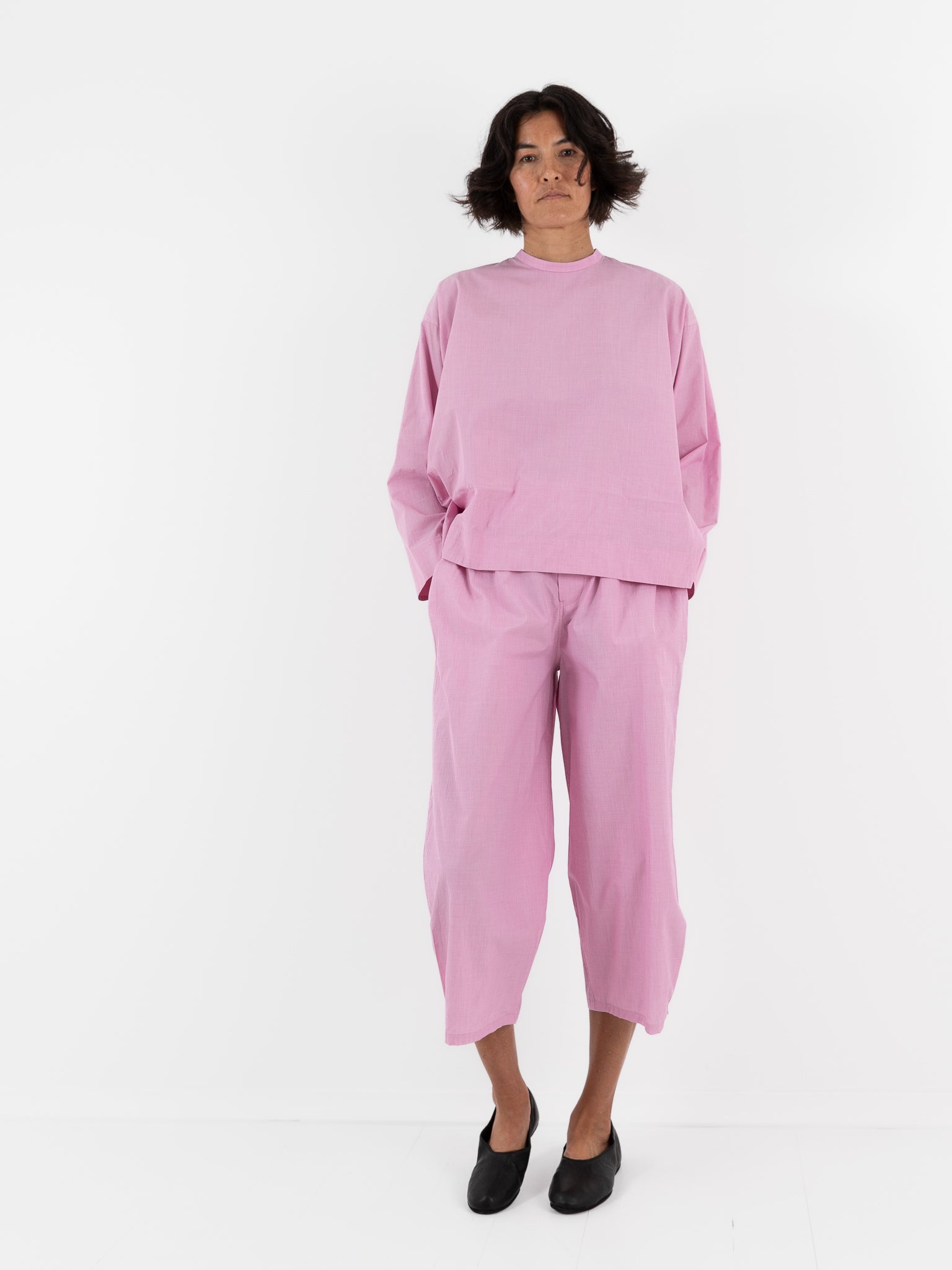 Arts & Science Stitch Belt Gather Pants in Pink - ARTS & SCIENCE at Worthwhile - shop PANT