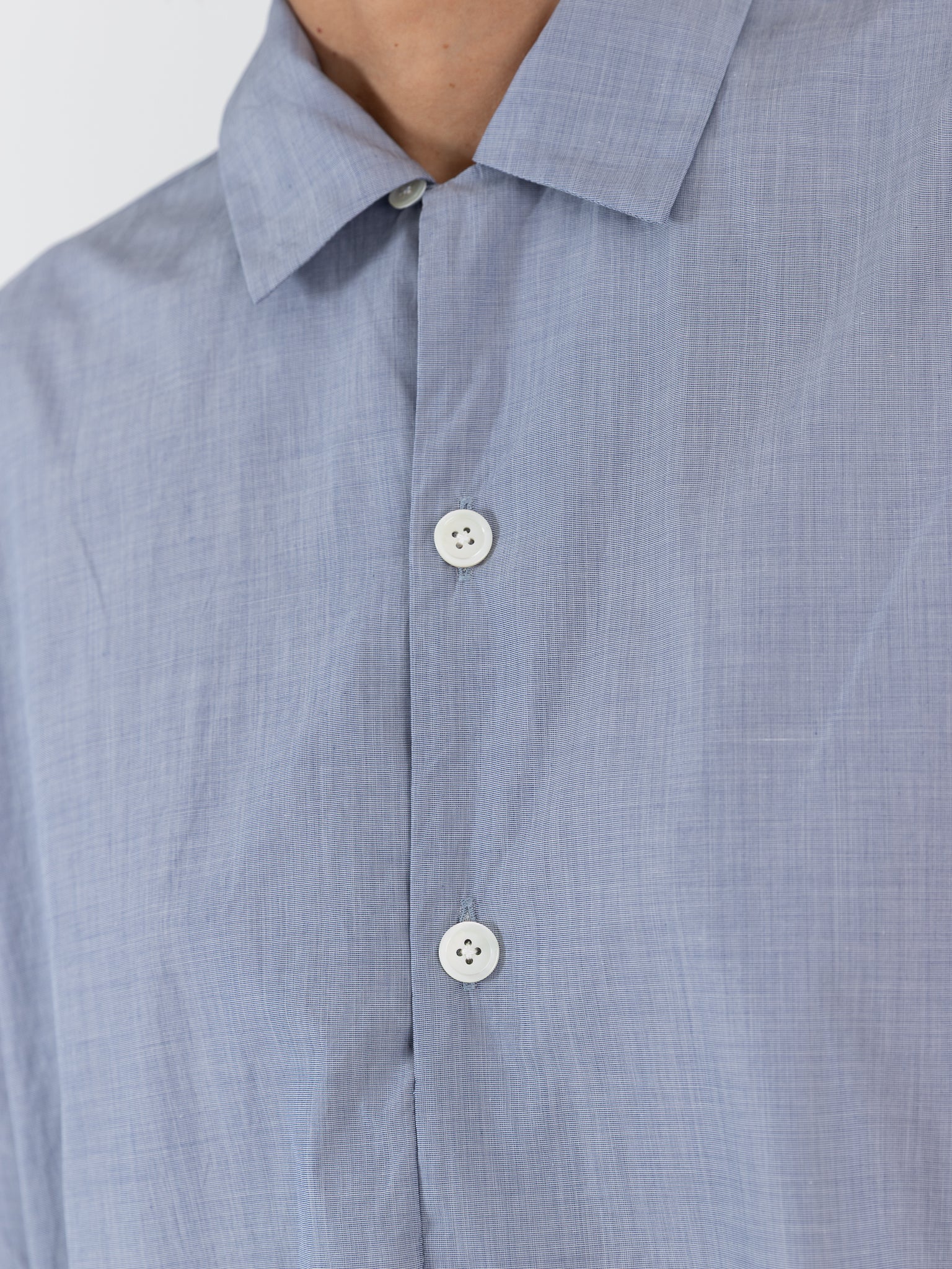 Arts & Science French Grandpa Long Shirt in Blue - ARTS & SCIENCE at Worthwhile - shop TOP