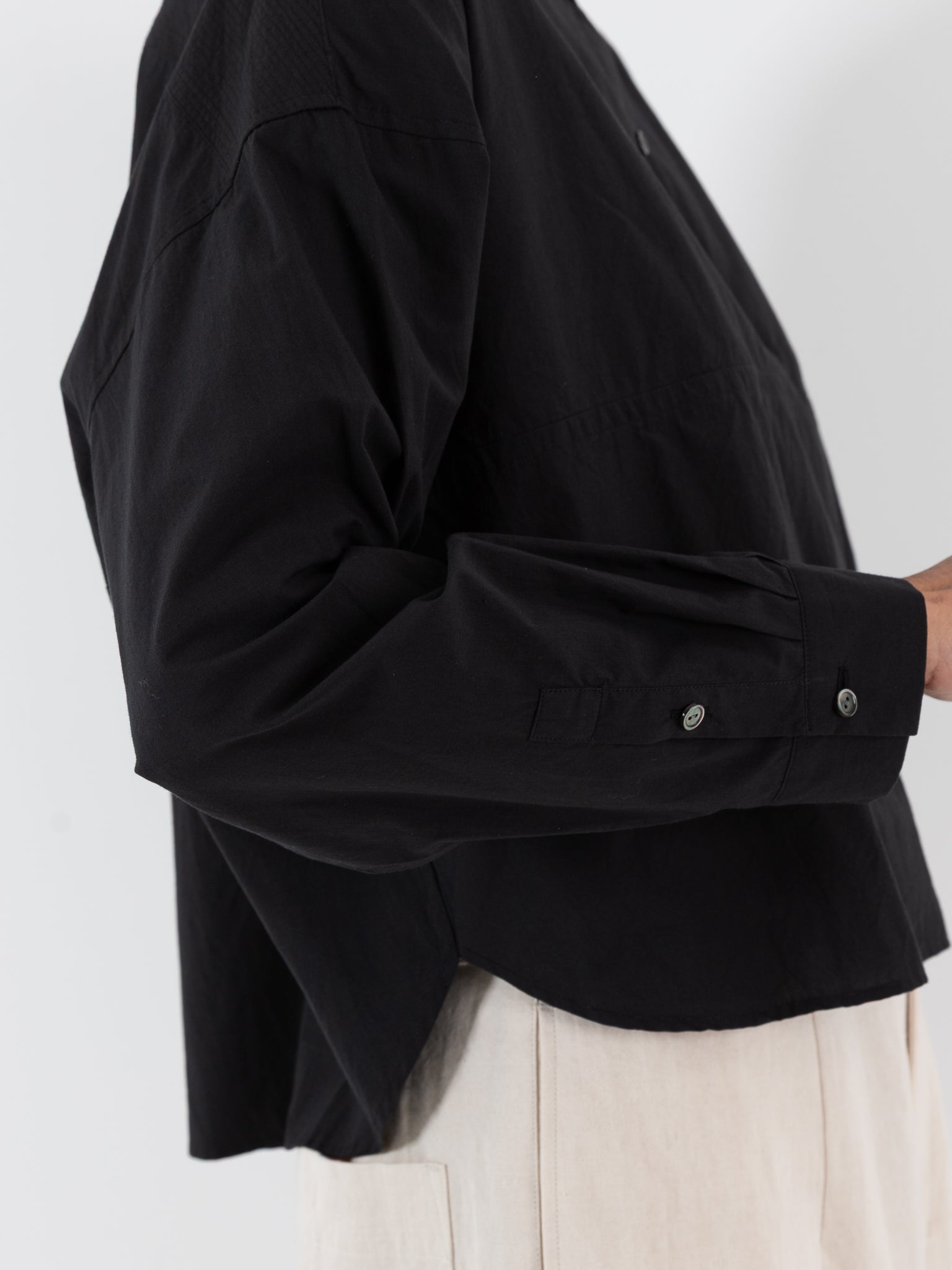 Arts & Science Big Yoke Shirt in Black - ARTS & SCIENCE at Worthwhile - shop TOP