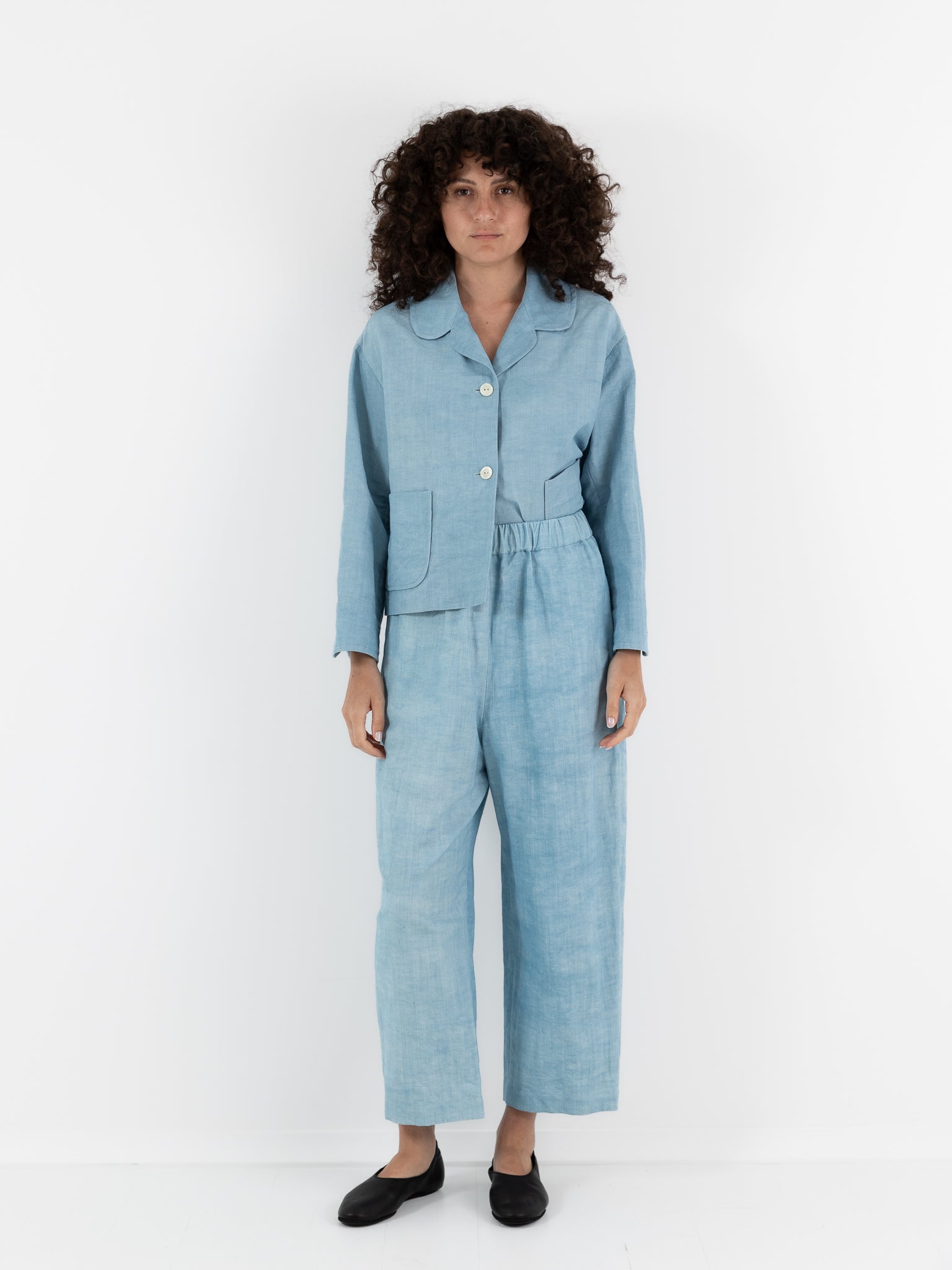 Arts & Science Easy Pants in Ryukyu Ai Blue - ARTS & SCIENCE at Worthwhile - shop PANT