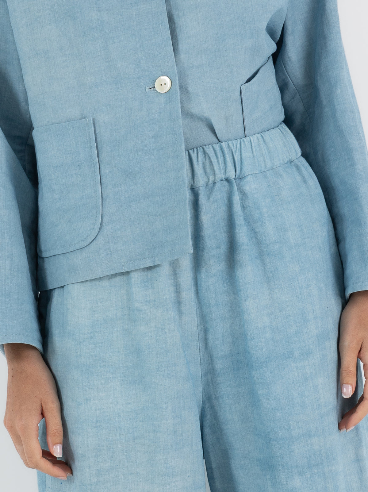 Arts & Science Easy Pants in Ryukyu Ai Blue - ARTS & SCIENCE at Worthwhile - shop PANT