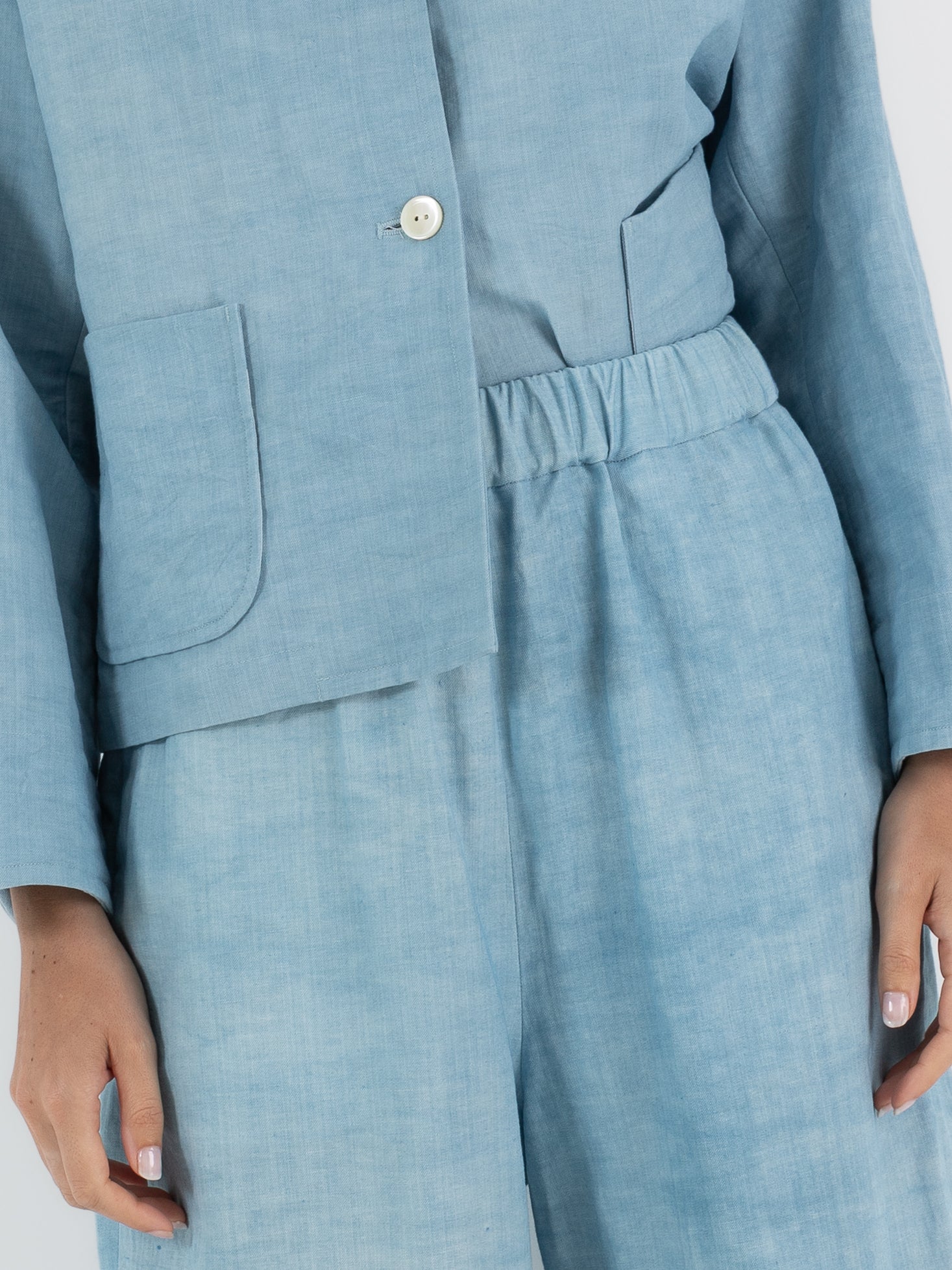 Arts & Science Easy Pants in Ryukyu Ai Blue - ARTS & SCIENCE at Worthwhile - shop PANT