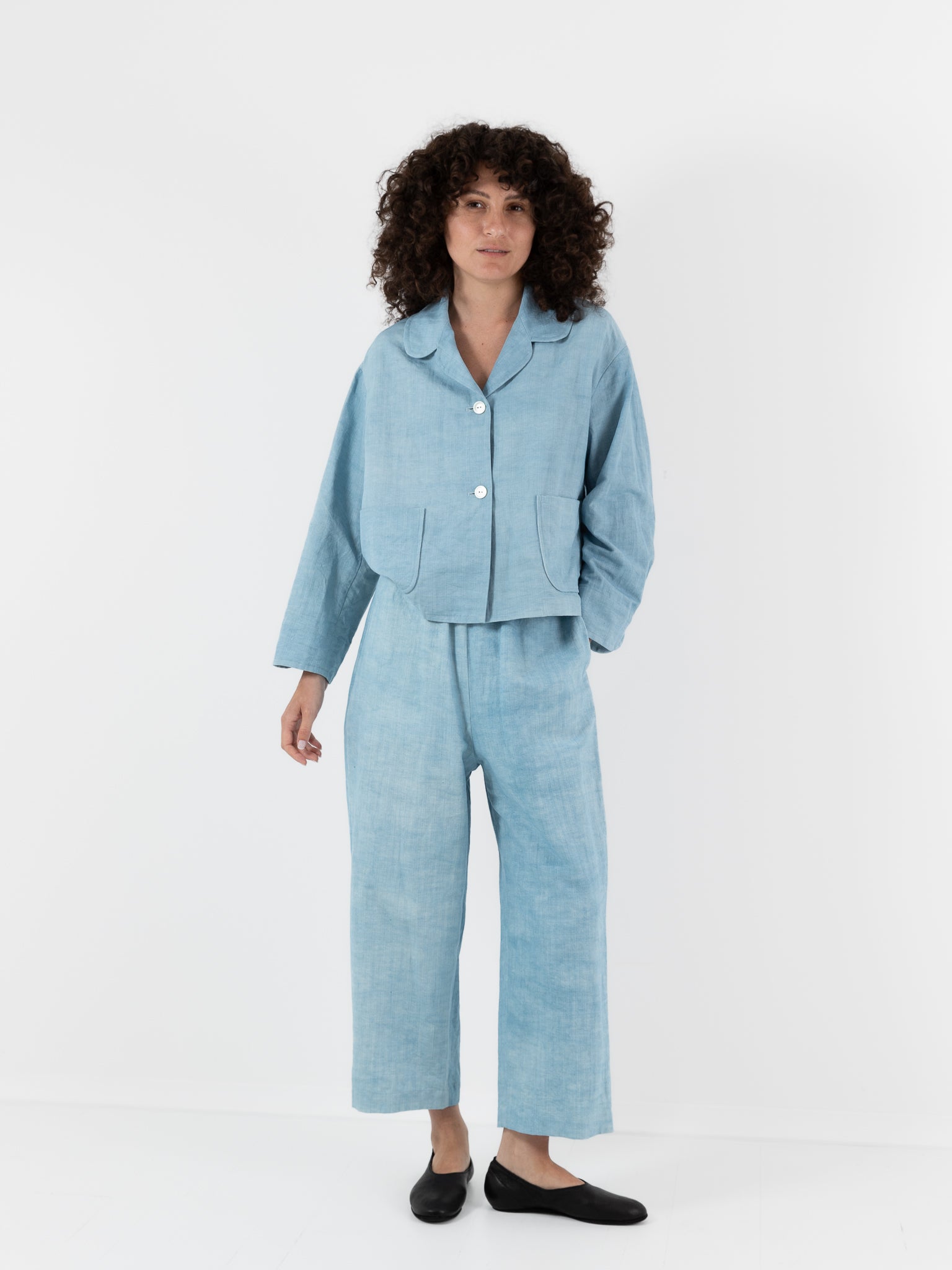 Arts & Science Easy Pants in Ryukyu Ai Blue - ARTS & SCIENCE at Worthwhile - shop PANT