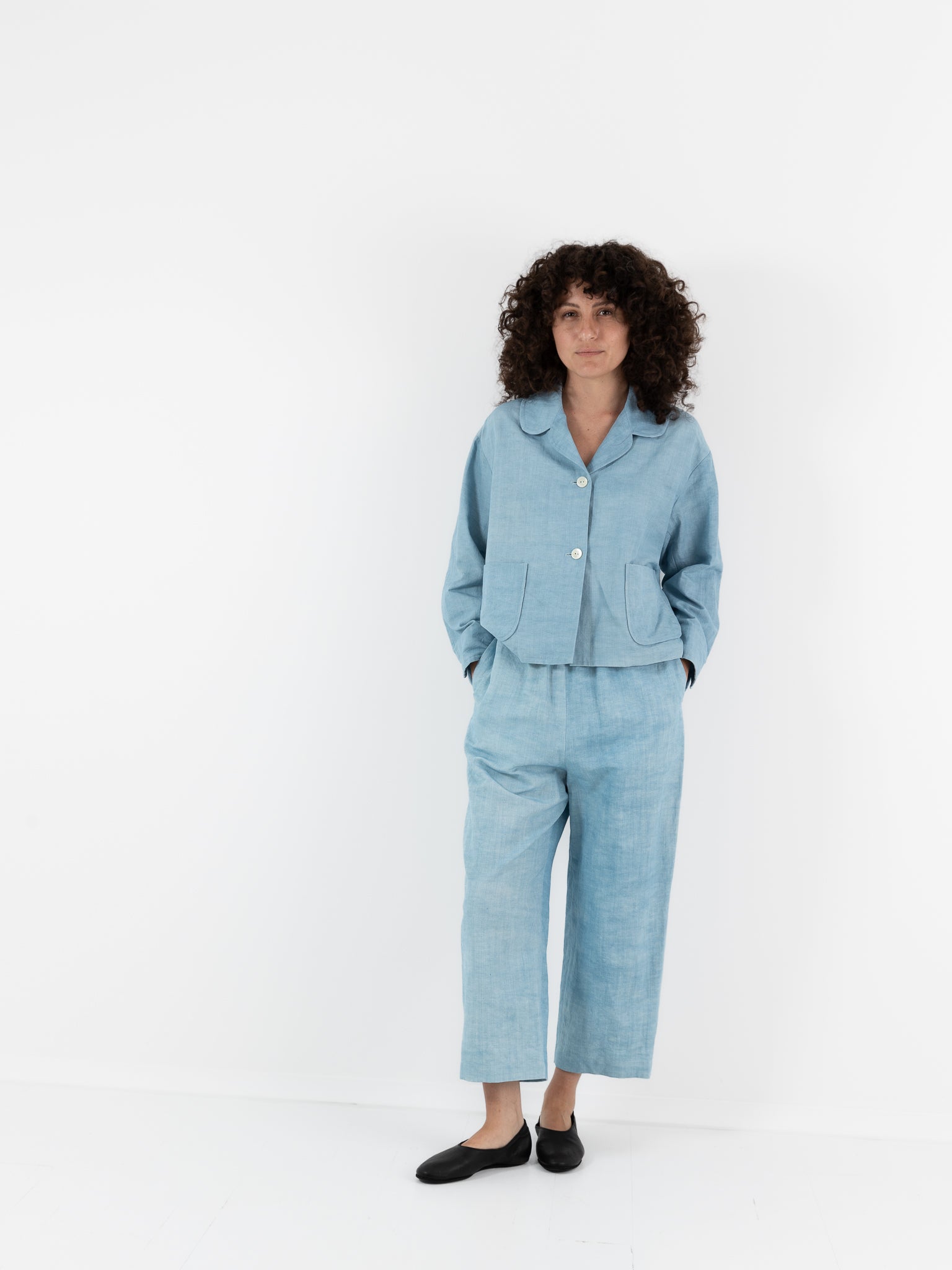 Arts & Science Easy Pants in Ryukyu Ai Blue - ARTS & SCIENCE at Worthwhile - shop PANT