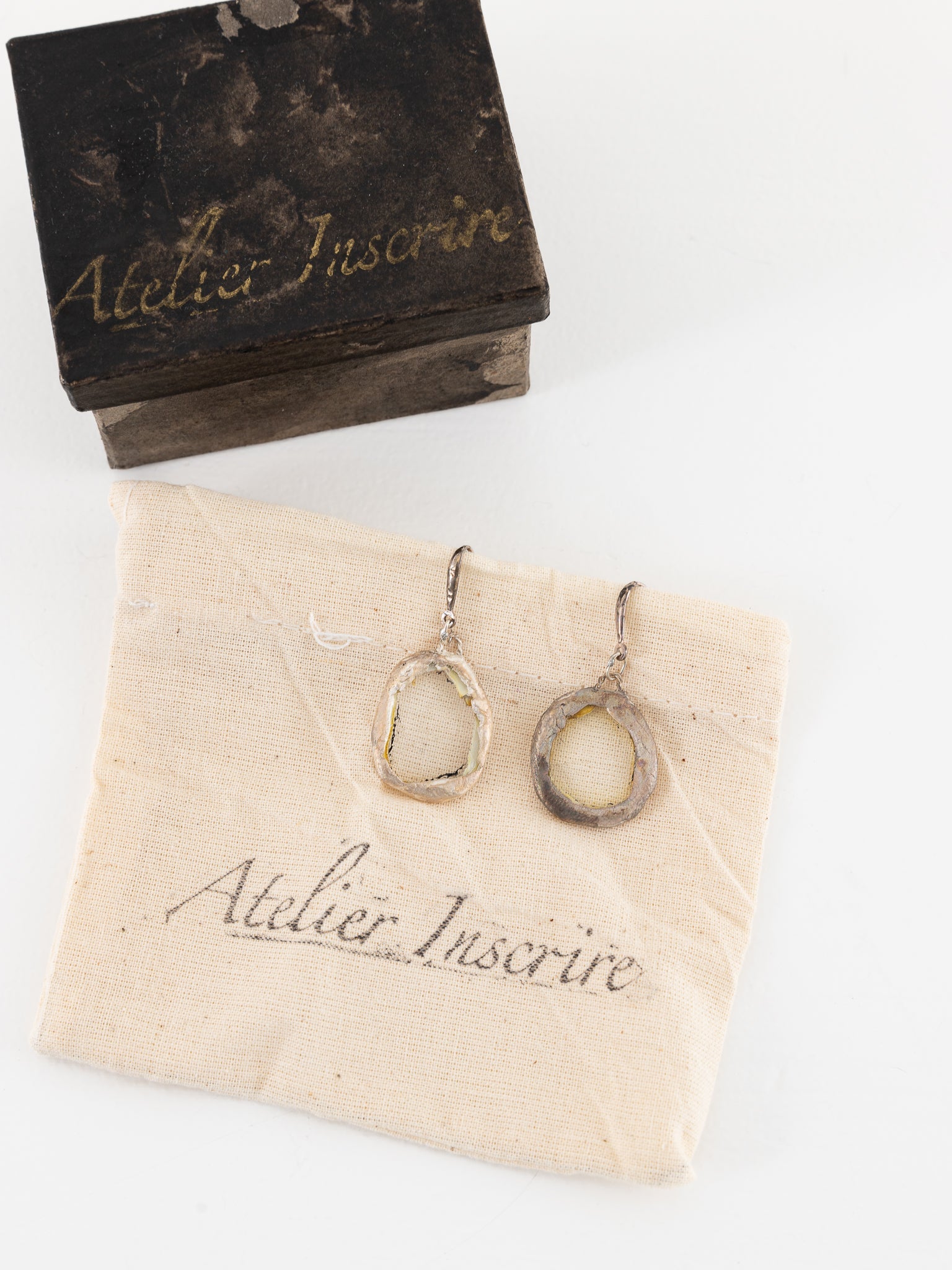 Atelier Inscrire Glass Round Earrings - ATELIER INSCRIRE at Worthwhile - shop EARRINGS