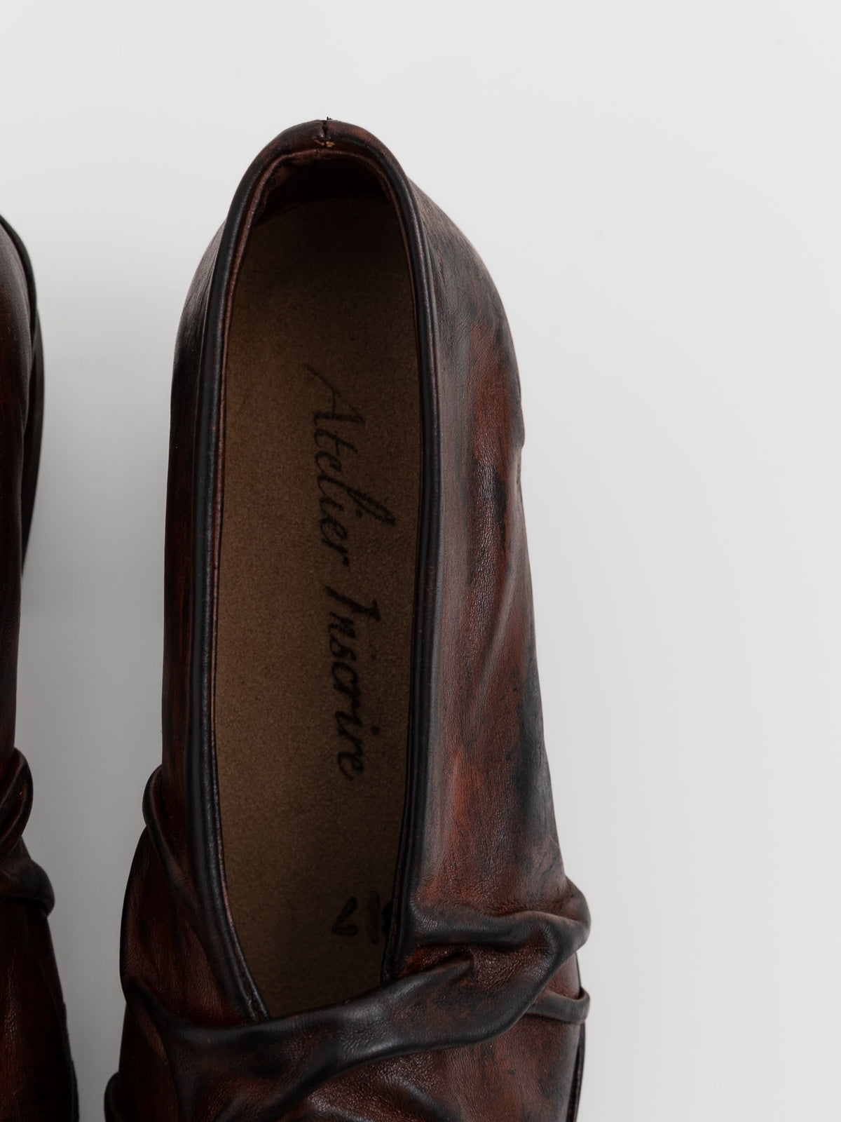Atelier Inscrire Laurus Shoe in Antique Brown - ATELIER INSCRIRE at Worthwhile - shop SHOES