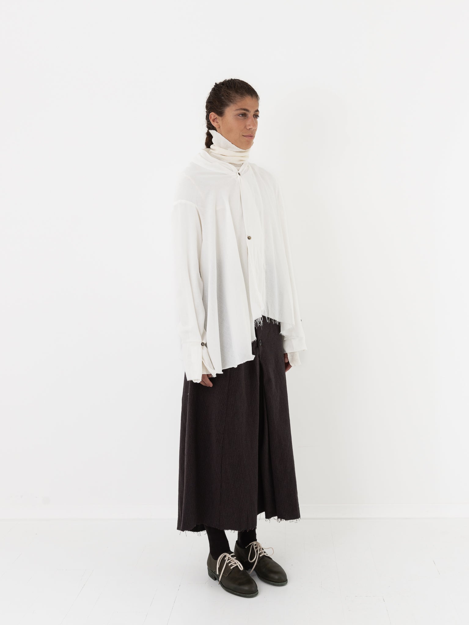 Atelier Suppan Sari Shirt 50 in White - ATELIER SUPPAN at Worthwhile - shop TOP