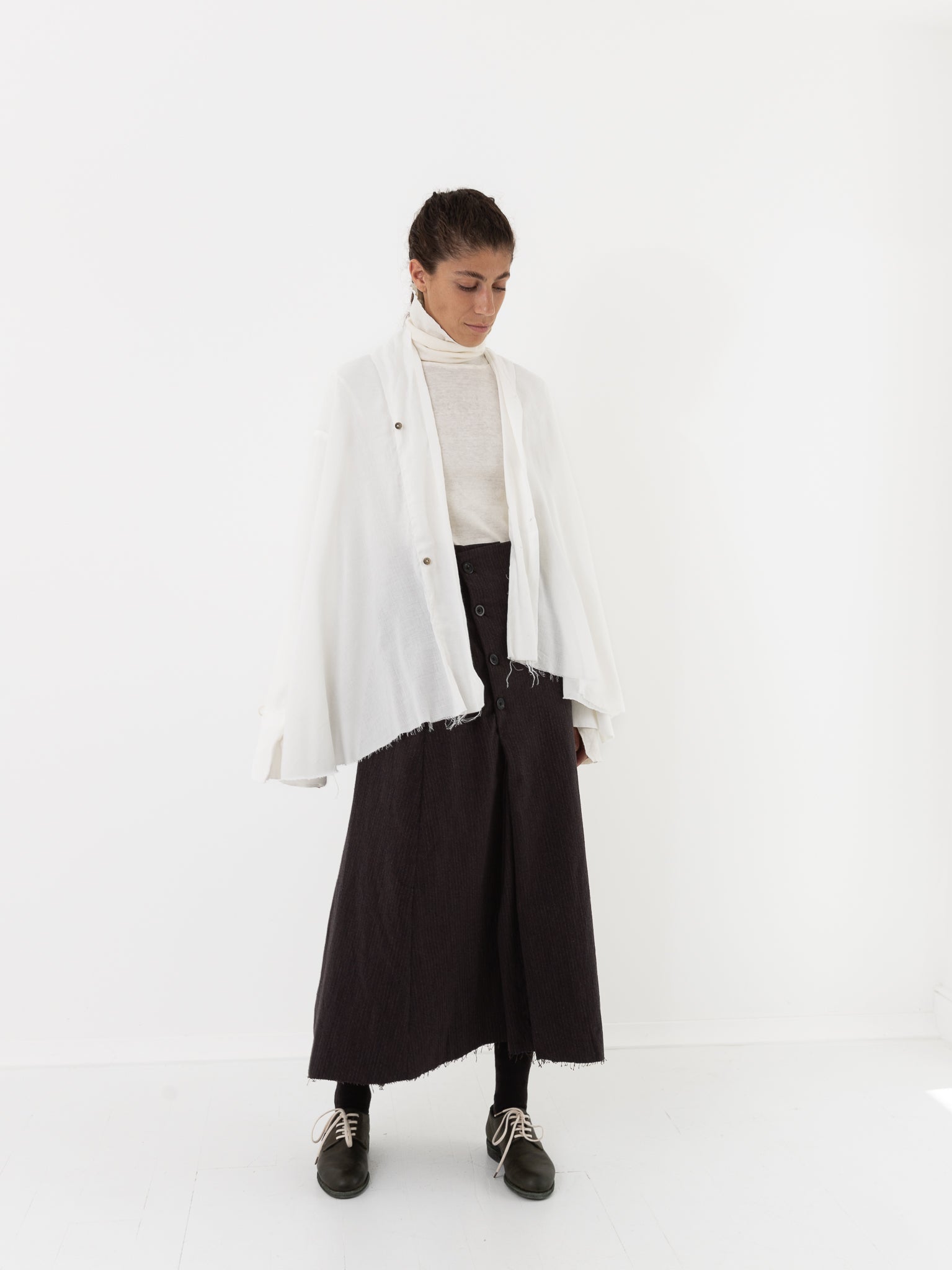 Atelier Suppan Sari Shirt 50 in White - ATELIER SUPPAN at Worthwhile - shop TOP