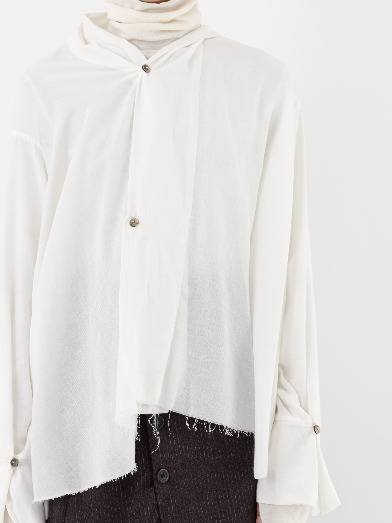 Atelier Suppan Sari Shirt 50 in White - ATELIER SUPPAN at Worthwhile - shop TOP