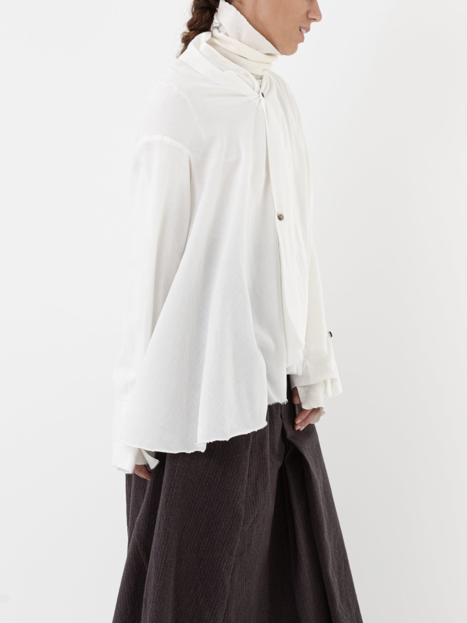 Atelier Suppan Sari Shirt 50 in White - ATELIER SUPPAN at Worthwhile - shop TOP