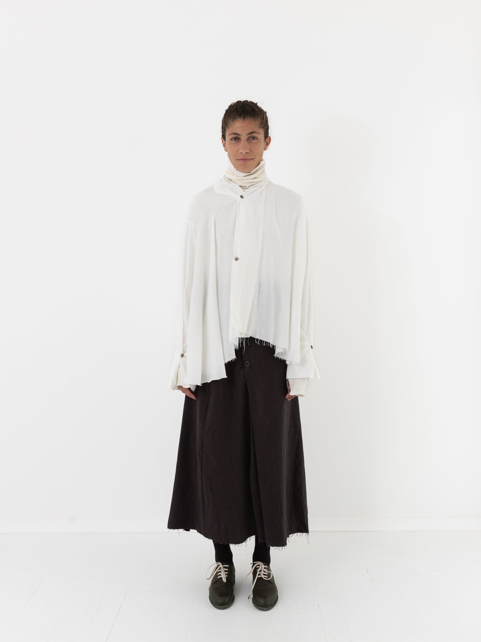 Atelier Suppan Sari Shirt 50 in White - ATELIER SUPPAN at Worthwhile - shop TOP