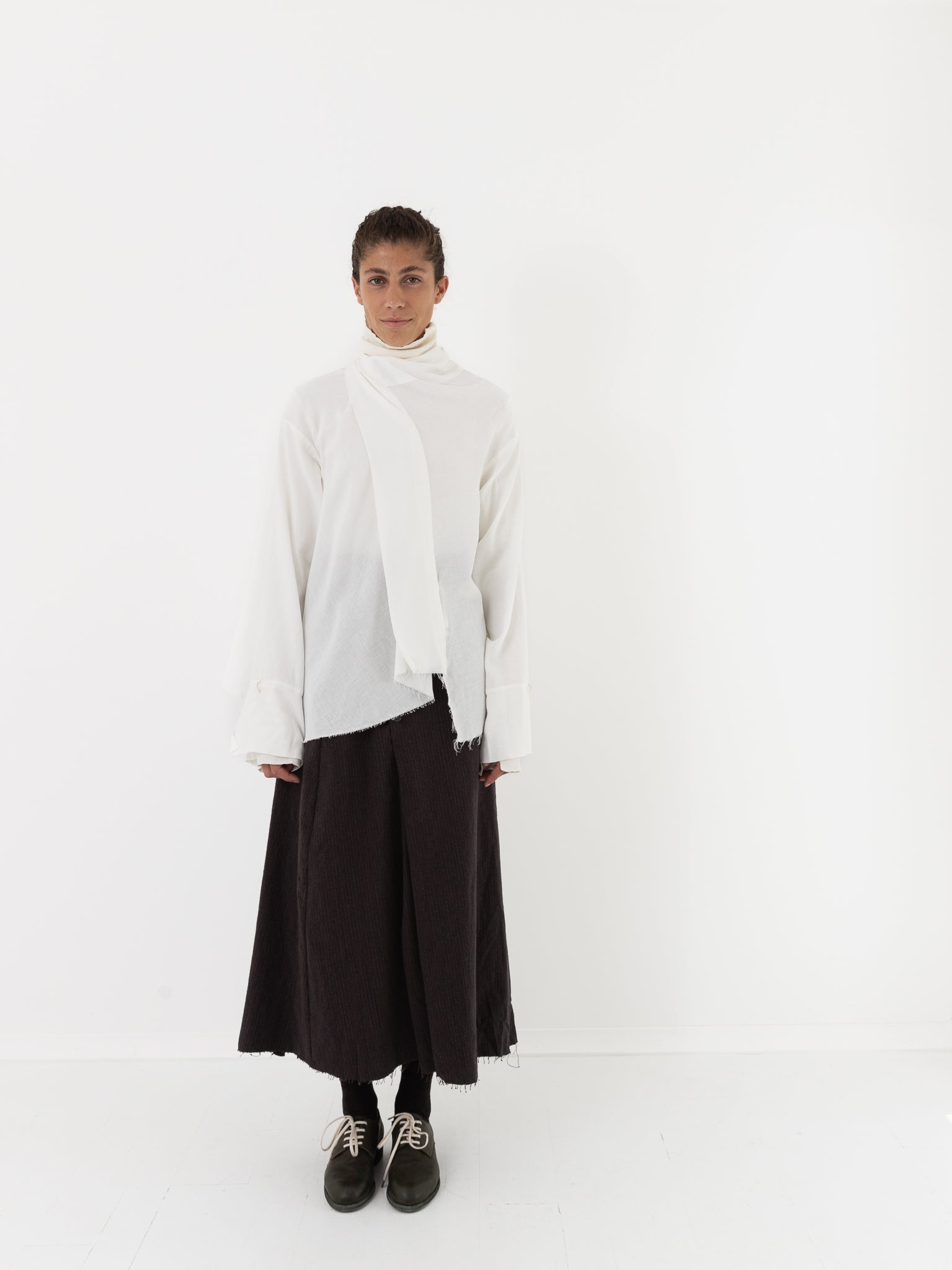 Atelier Suppan Sari Shirt 50 in White - ATELIER SUPPAN at Worthwhile - shop TOP