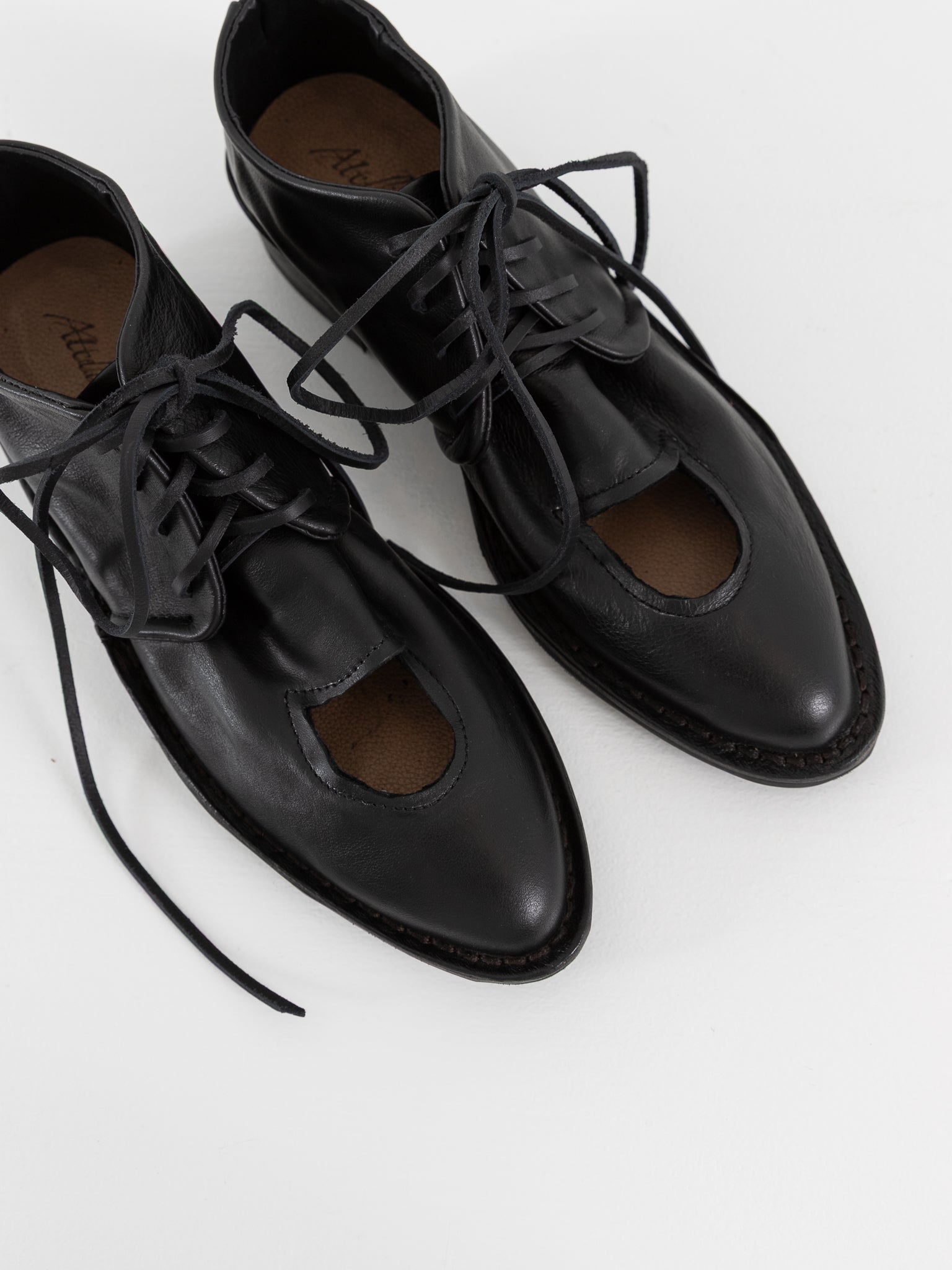 Atelier Inscrire Open Vampe Shoe in Black - ATELIER INSCRIRE at Worthwhile - shop SHOES