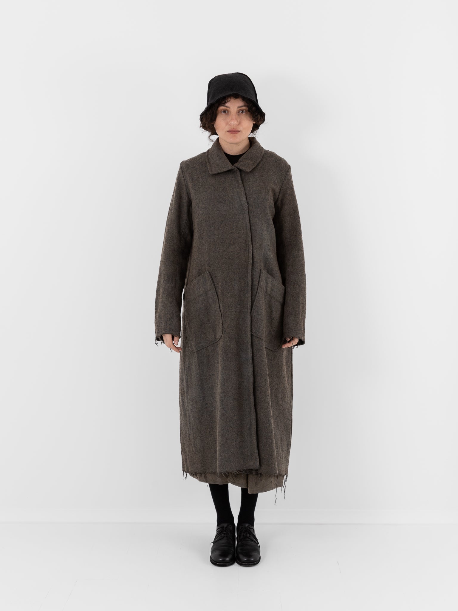 Atelier Suppan Long Coat 27 in Hand Dye/Green - ATELIER SUPPAN at Worthwhile - shop COAT