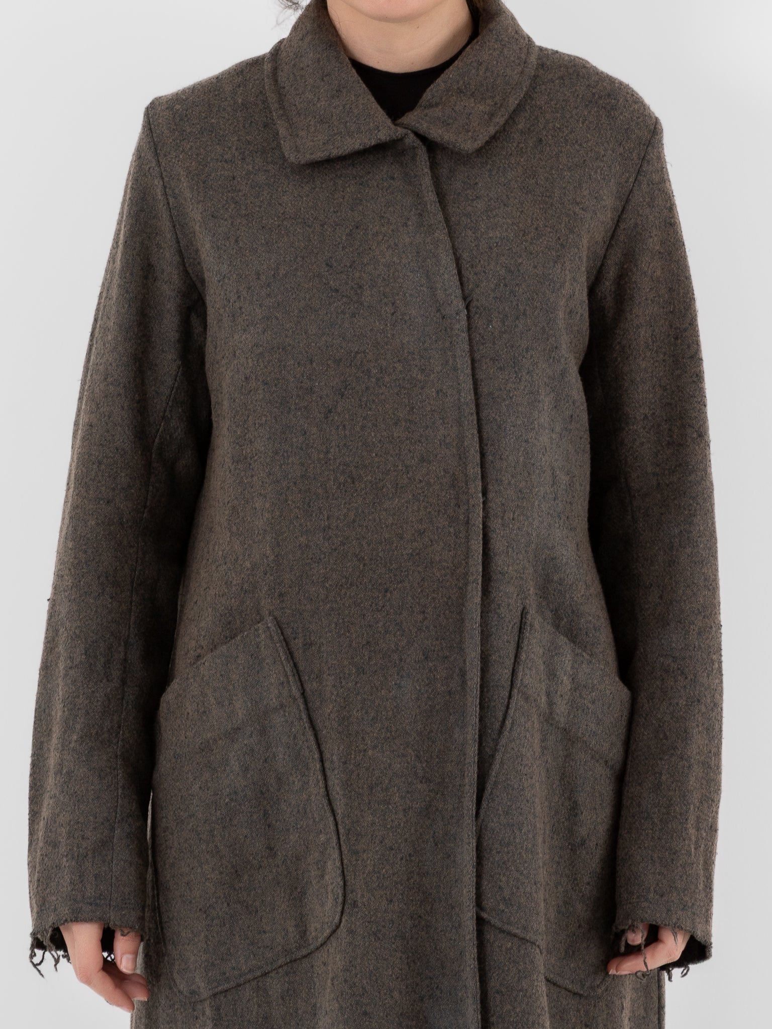 Atelier Suppan Long Coat 27 in Hand Dye/Green - ATELIER SUPPAN at Worthwhile - shop COAT