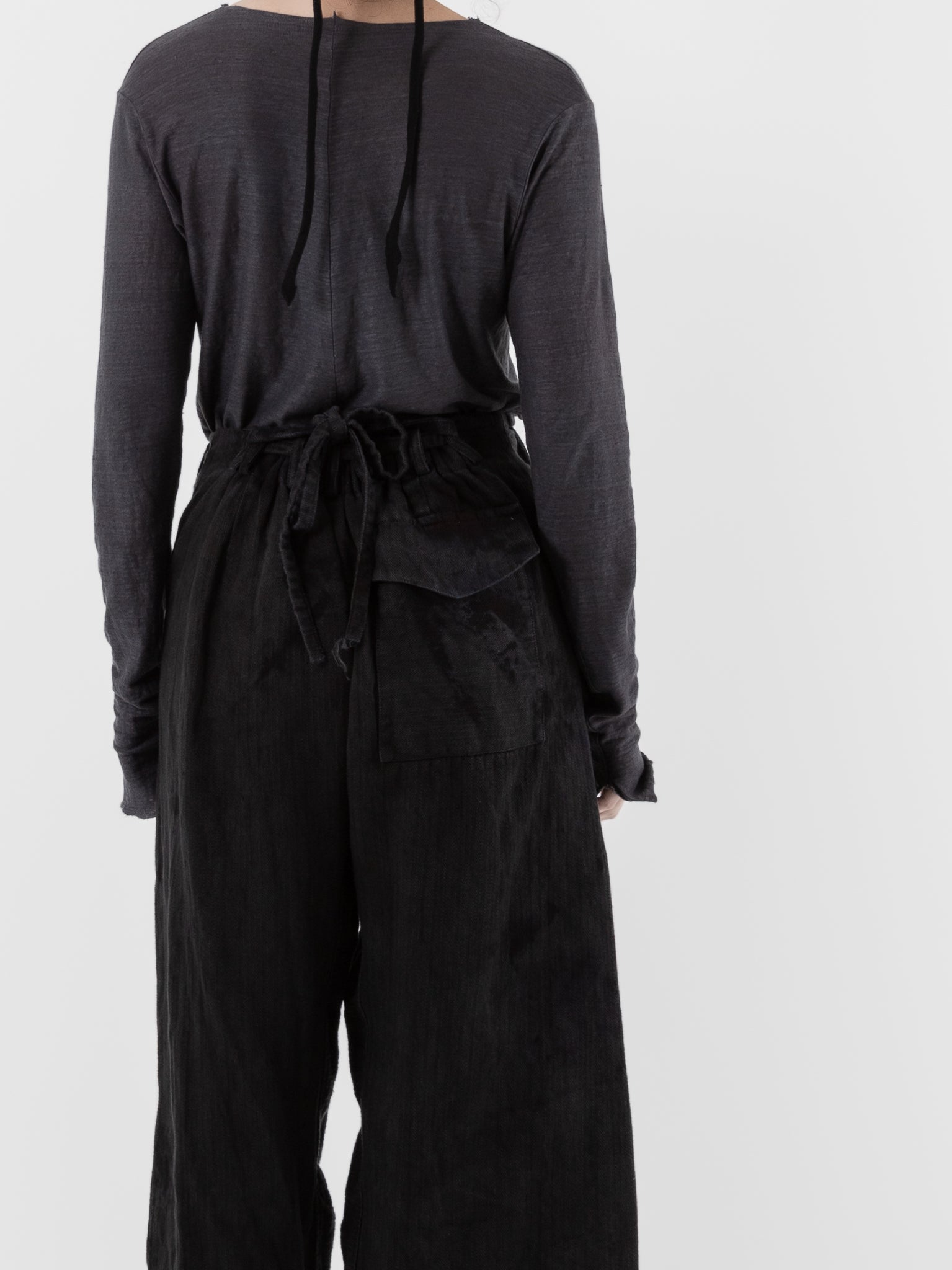 Atelier Suppan Heavy Hemp Trousers 44 in Hand Dye/Dark - ATELIER SUPPAN at Worthwhile - shop PANT