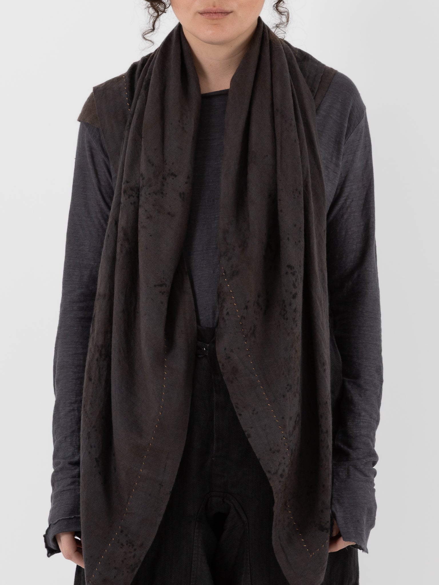 Atelier Suppan Hand Stitched Scarf 60 in Hand Dye - ATELIER SUPPAN at Worthwhile - shop SCARF