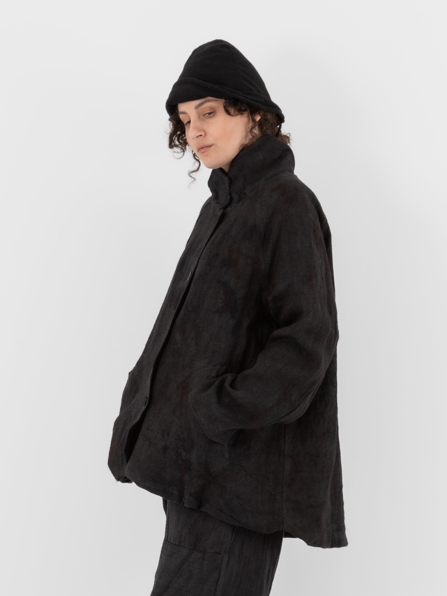 Atelier Suppan Raglan Jacket 29 in Hand Dye/Dark - ATELIER SUPPAN at Worthwhile - shop JACKET