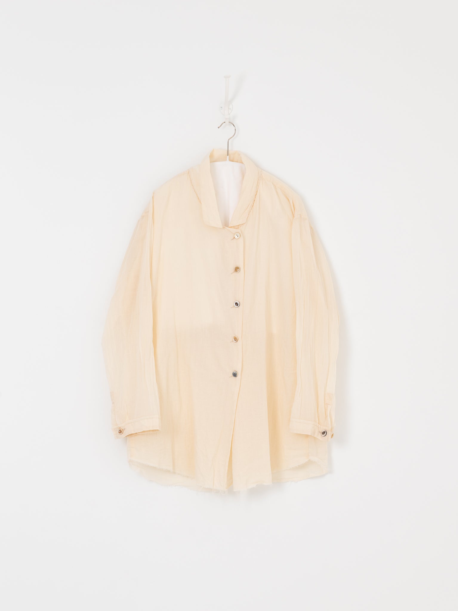 Atelier Suppan Front Double Shirt 53 in Off White - ATELIER SUPPAN at Worthwhile - shop TOP