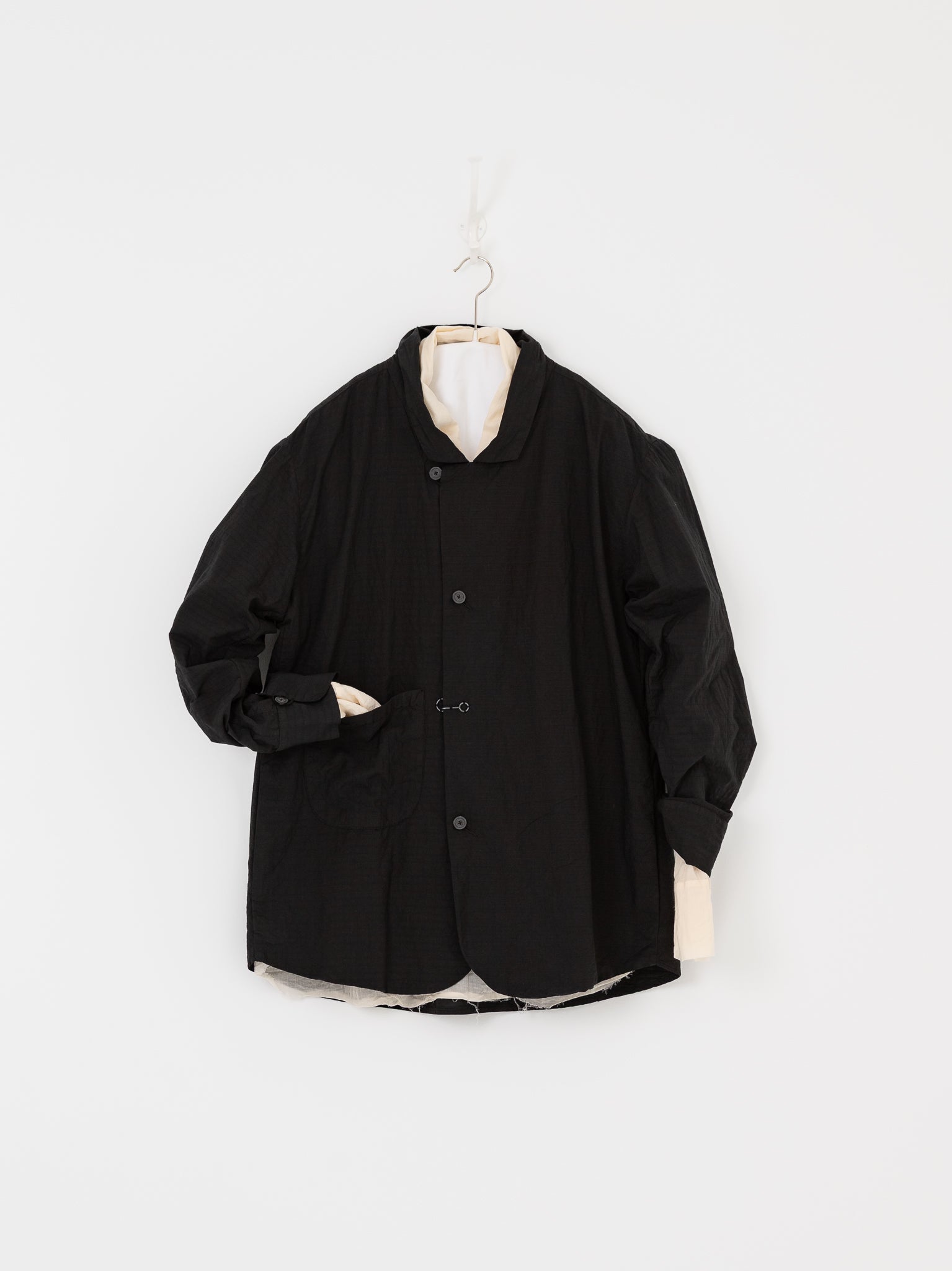 Atelier Suppan Shirt Jacket 16 in Black Stripes - ATELIER SUPPAN at Worthwhile - shop JACKET
