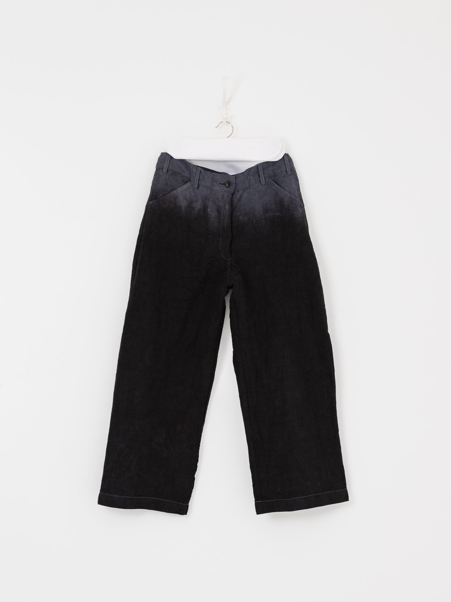 Atelier Suppan Hemp Jeans 45 in Blue Dip Dye - ATELIER SUPPAN at Worthwhile - shop PANT