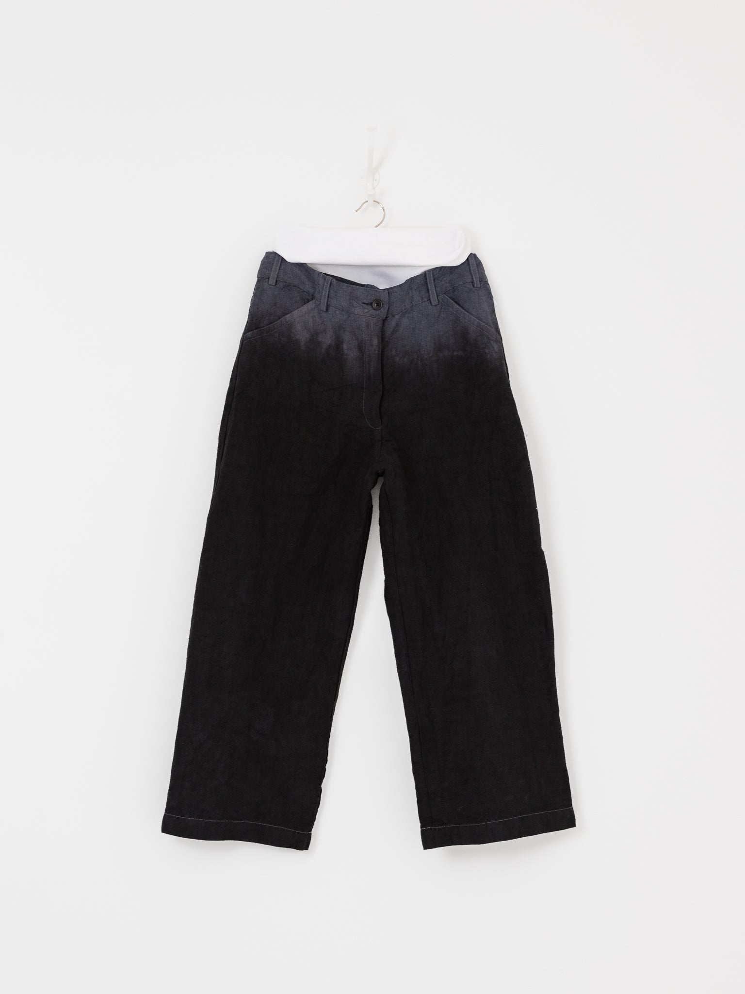 Atelier Suppan Hemp Jeans 45 in Blue Dip Dye - ATELIER SUPPAN at Worthwhile - shop PANT