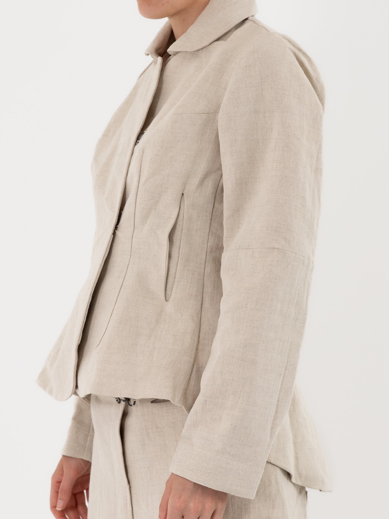 Atelier Suppan Toile Jacket 35 in White - ATELIER SUPPAN at Worthwhile - shop JACKET