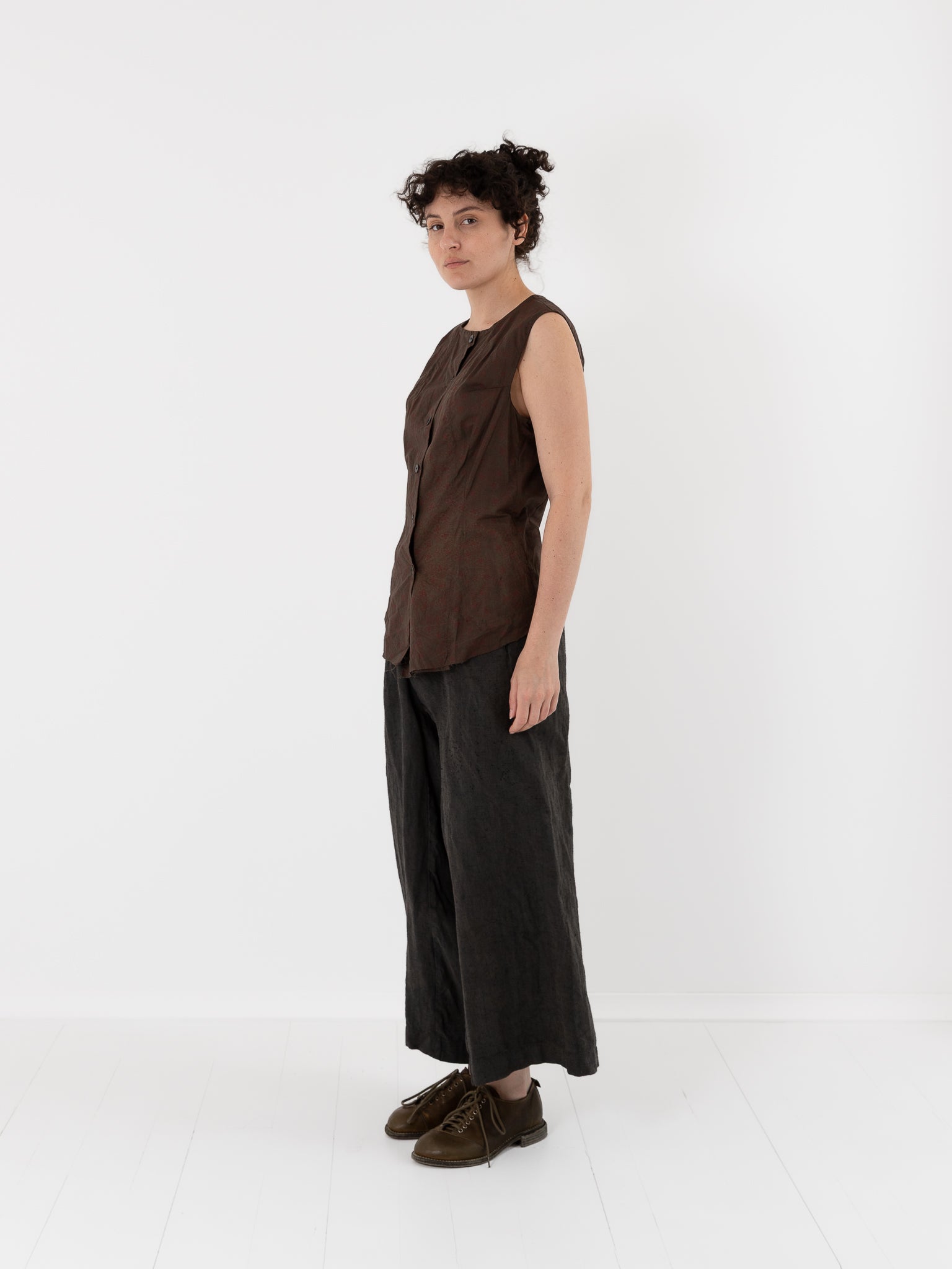 Atelier Suppan Round Hook Trousers 09 in Blue Green - ATELIER SUPPAN at Worthwhile - shop PANT