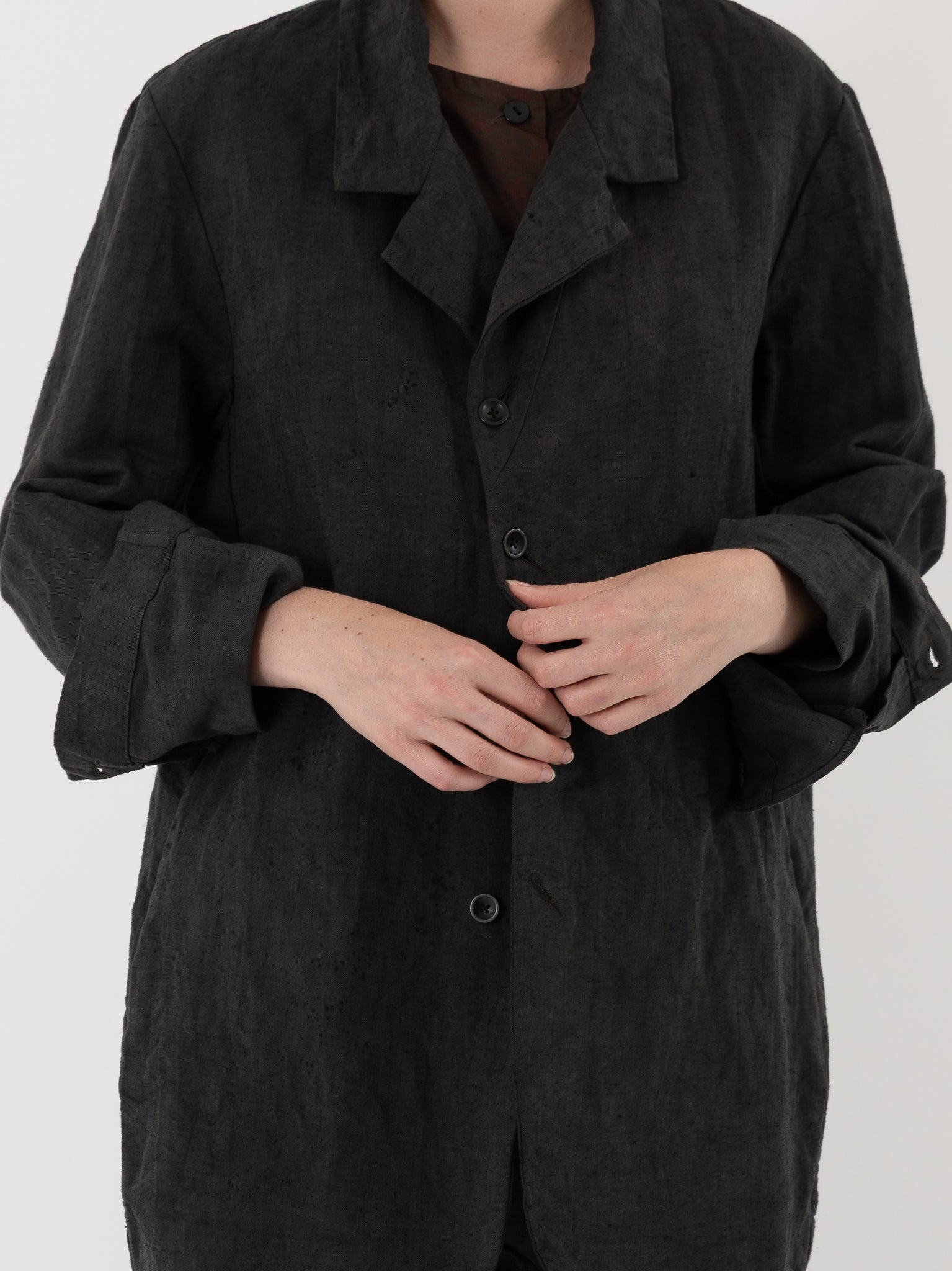 Atelier Suppan Hemp Jacket 01 in Blue Green - ATELIER SUPPAN at Worthwhile - shop JACKET