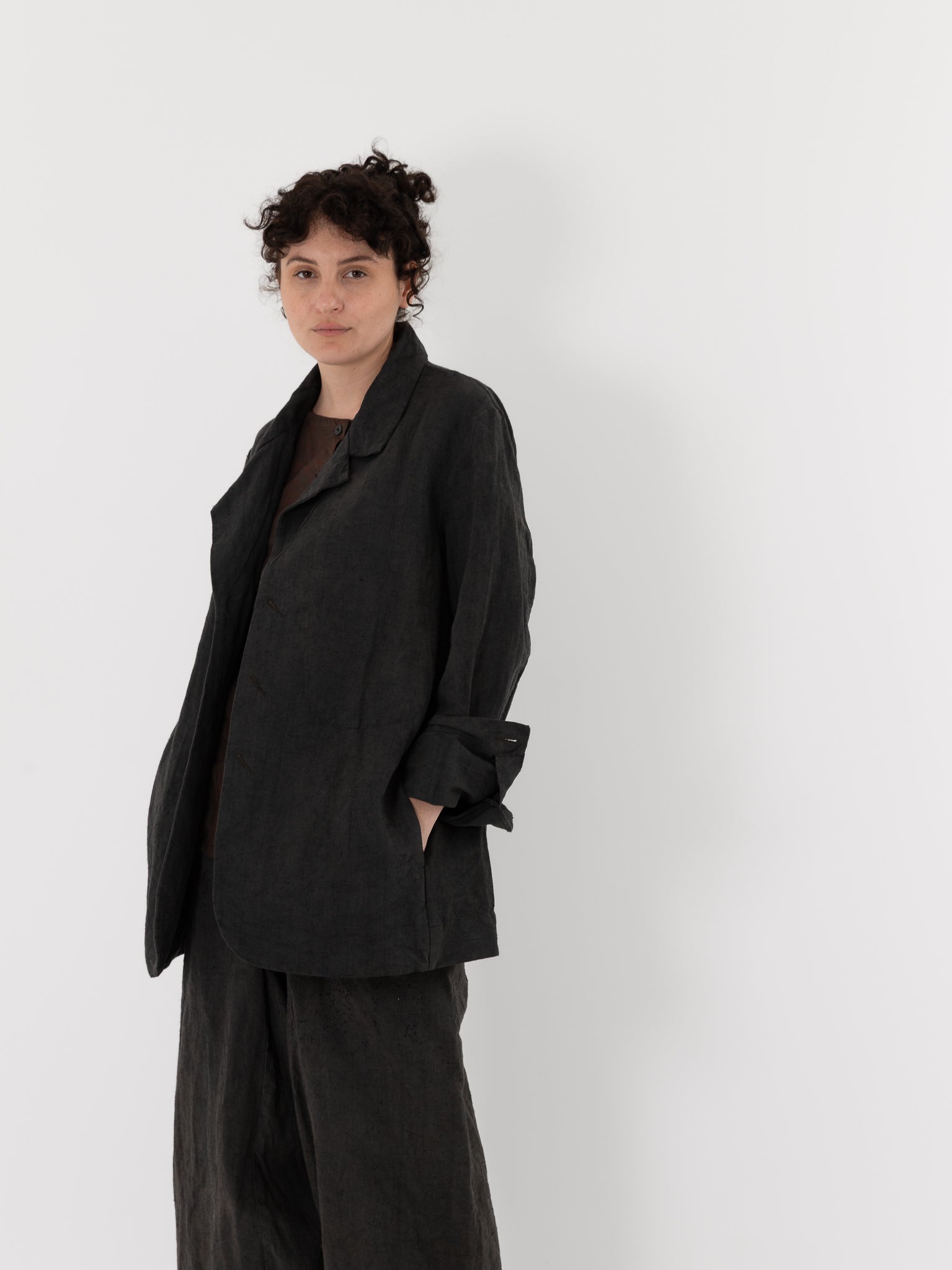 Atelier Suppan Hemp Jacket 01 in Blue Green - ATELIER SUPPAN at Worthwhile - shop JACKET