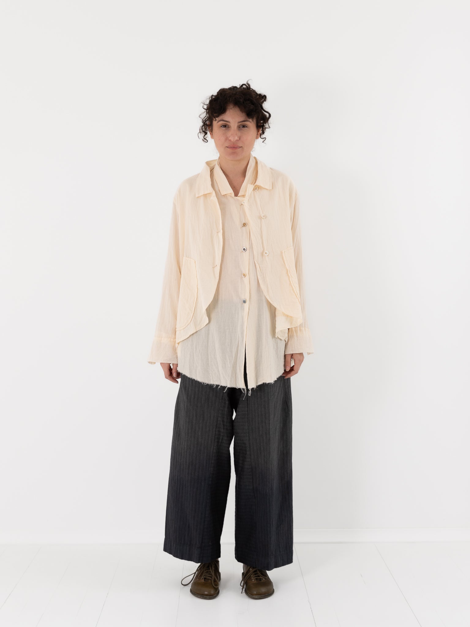 Atelier Suppan Shirt 52 in Off White - ATELIER SUPPAN at Worthwhile - shop JACKET