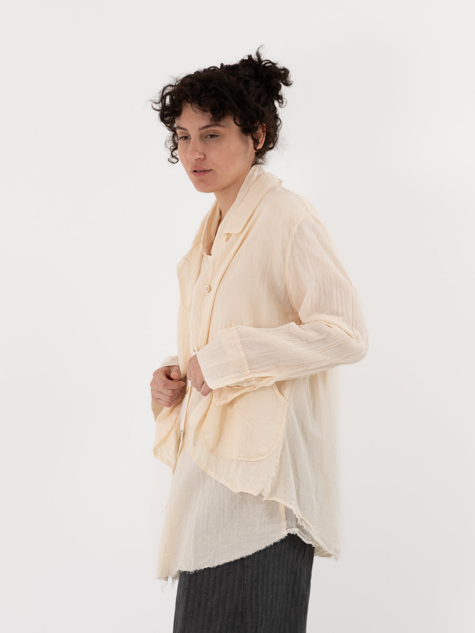 Atelier Suppan Shirt 52 in Off White - ATELIER SUPPAN at Worthwhile - shop JACKET