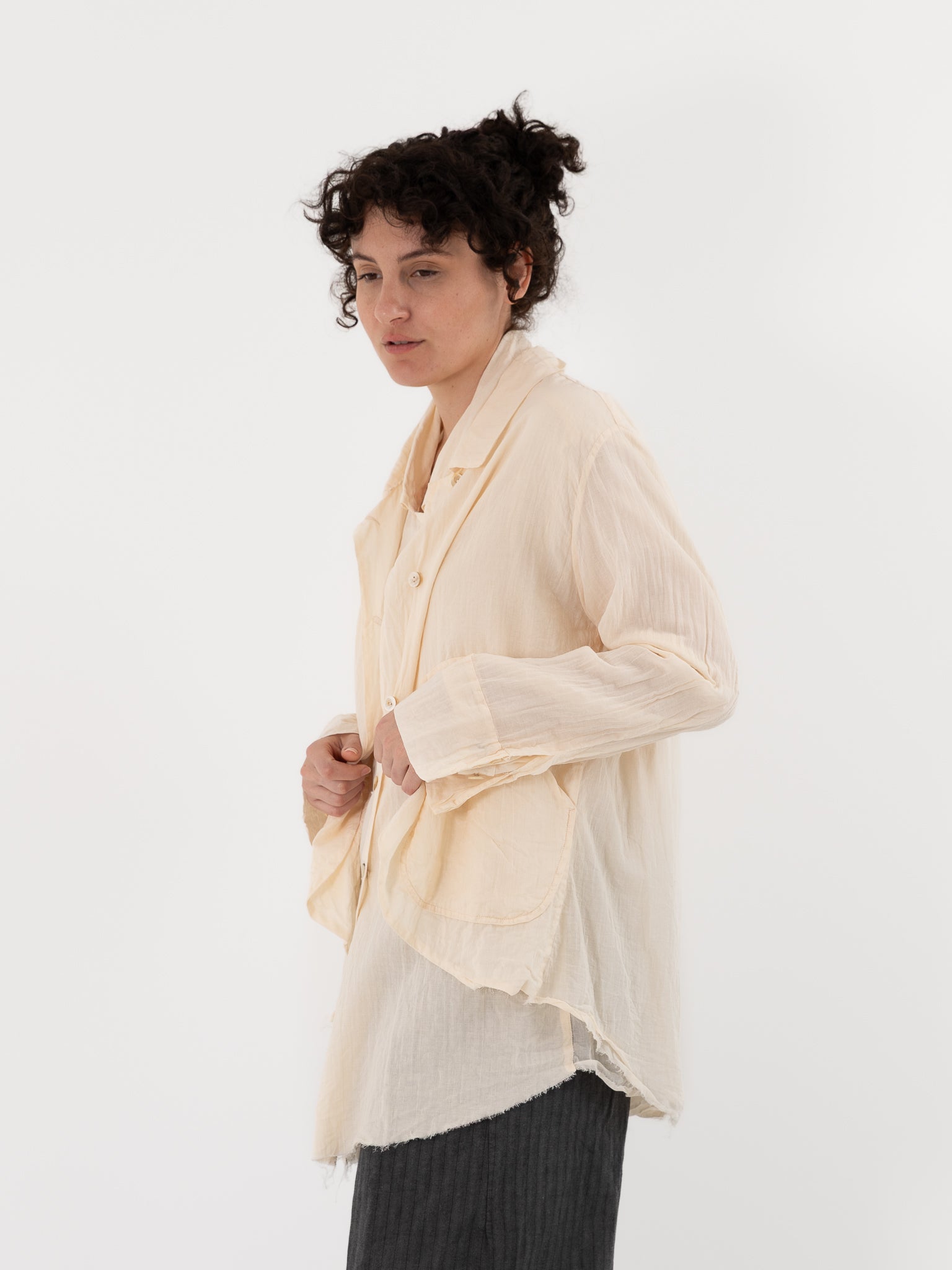 Atelier Suppan Shirt 52 in Off White - ATELIER SUPPAN at Worthwhile - shop JACKET