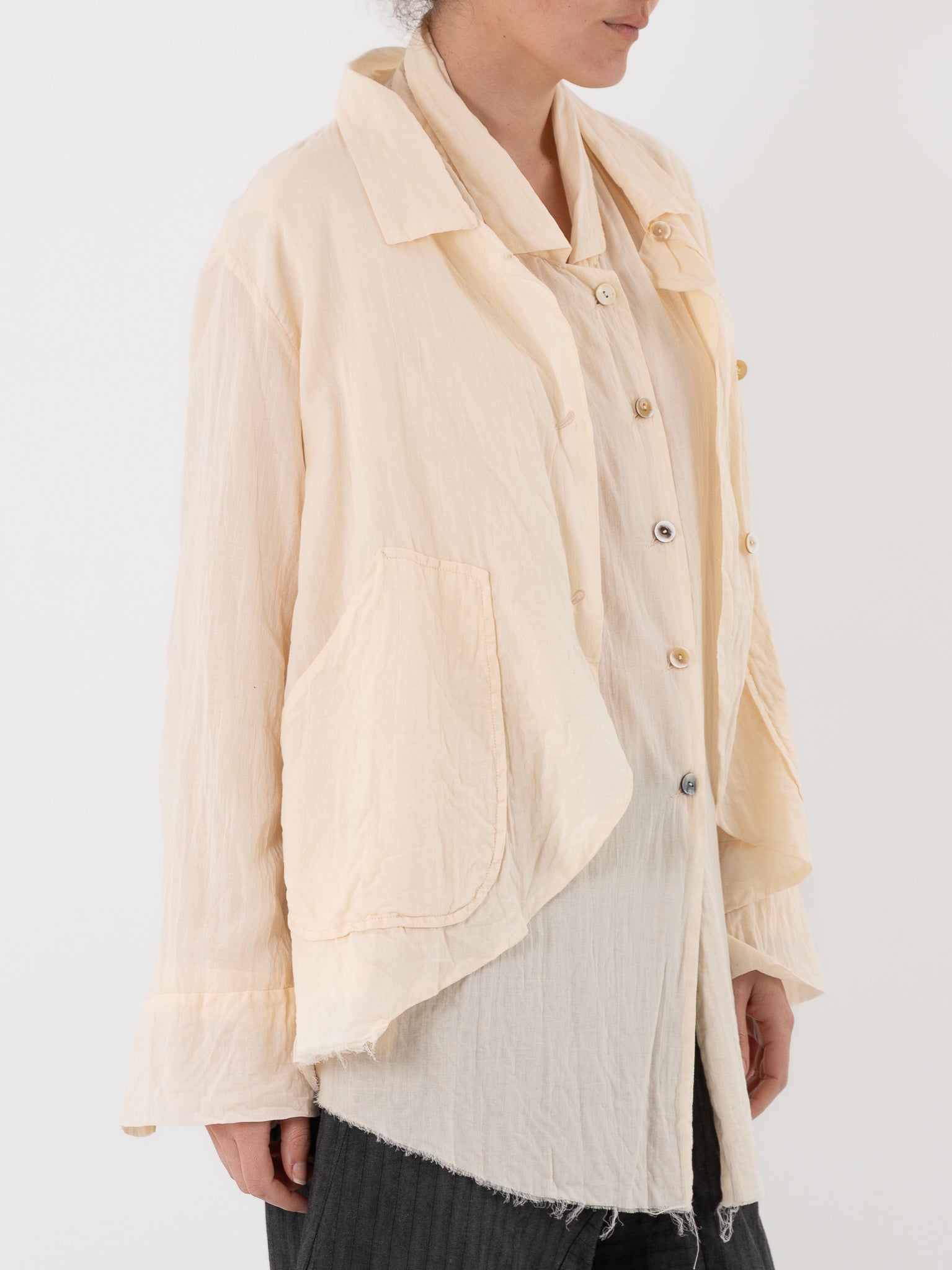 Atelier Suppan Shirt 52 in Off White - ATELIER SUPPAN at Worthwhile - shop JACKET
