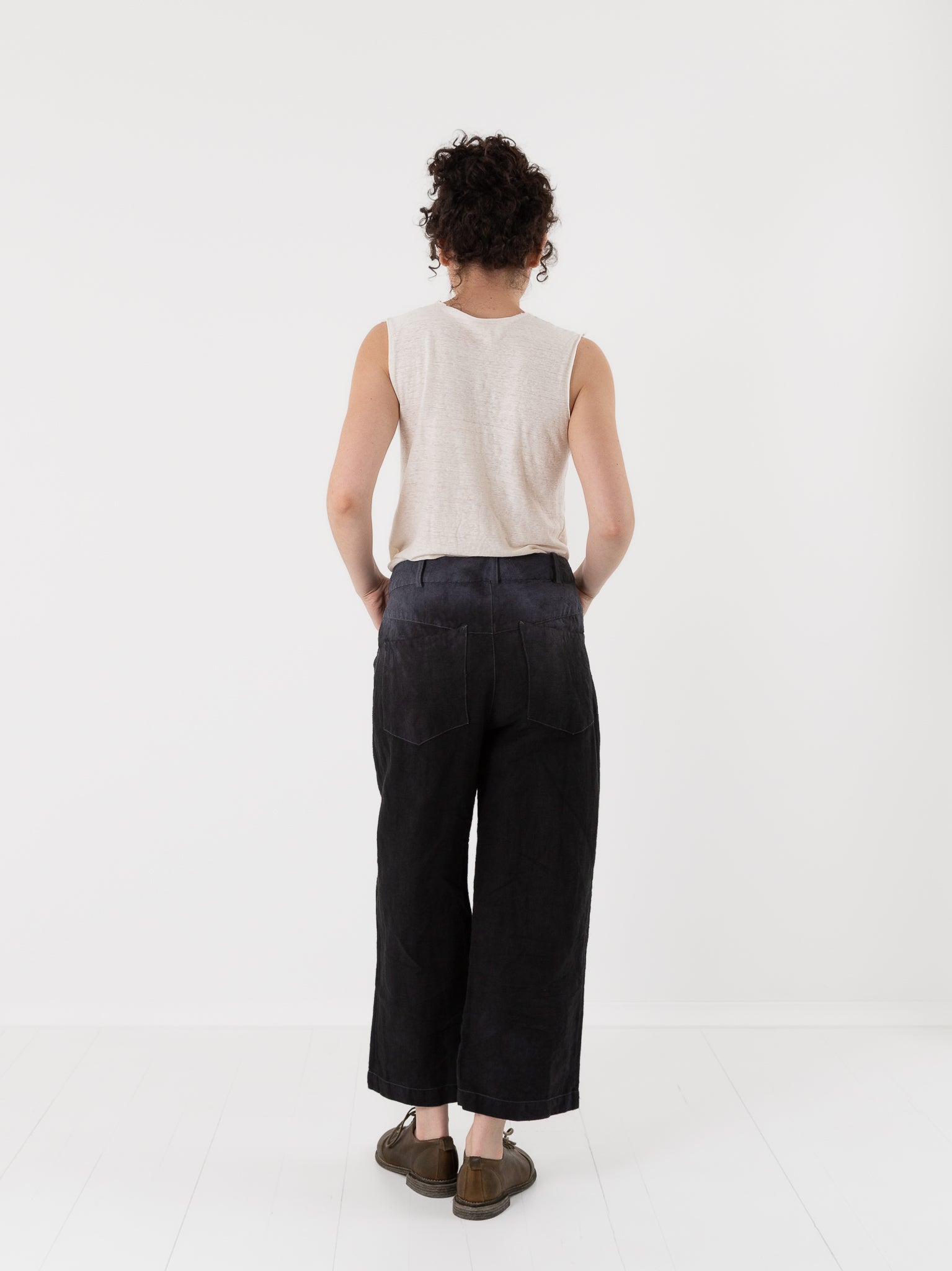 Atelier Suppan Hemp Jeans 45 in Blue Dip Dye - ATELIER SUPPAN at Worthwhile - shop PANT