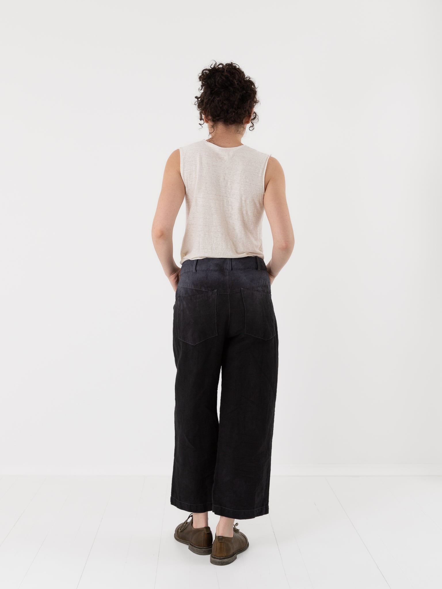 Atelier Suppan Hemp Jeans 45 in Blue Dip Dye - ATELIER SUPPAN at Worthwhile - shop PANT