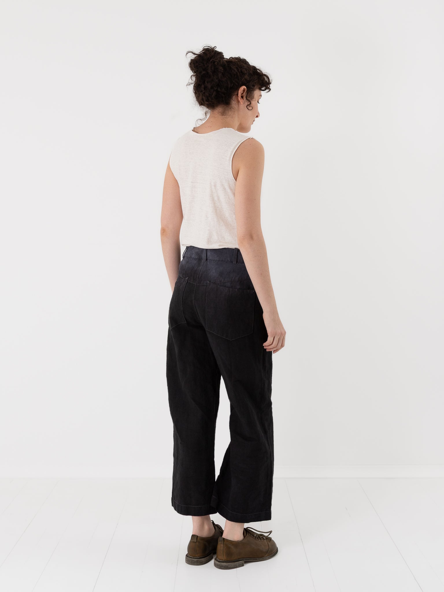 Atelier Suppan Hemp Jeans 45 in Blue Dip Dye - ATELIER SUPPAN at Worthwhile - shop PANT