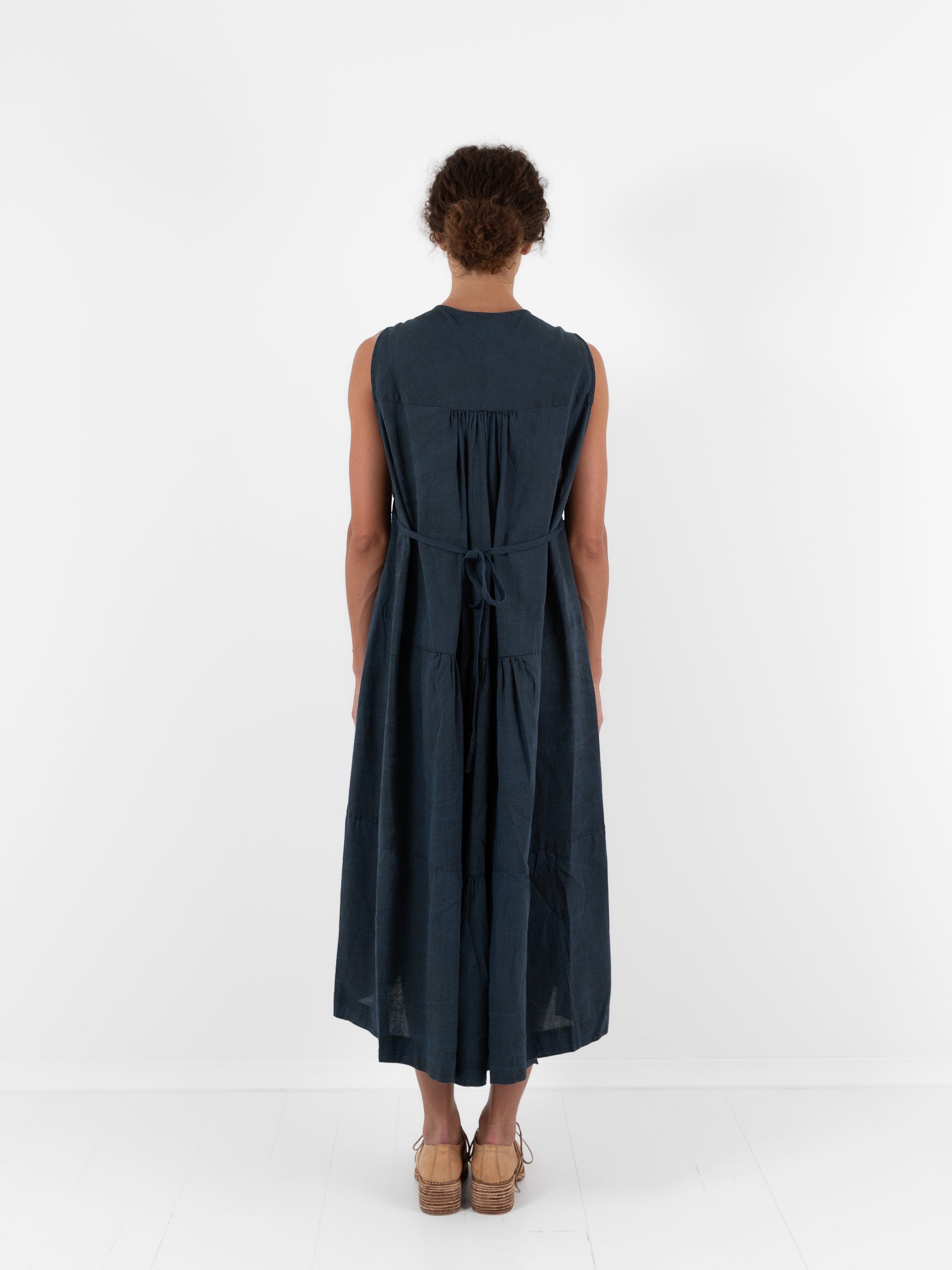 Atelier Suppan Gathered Dress 53 in Blue - ATELIER SUPPAN at Worthwhile - shop DRESS