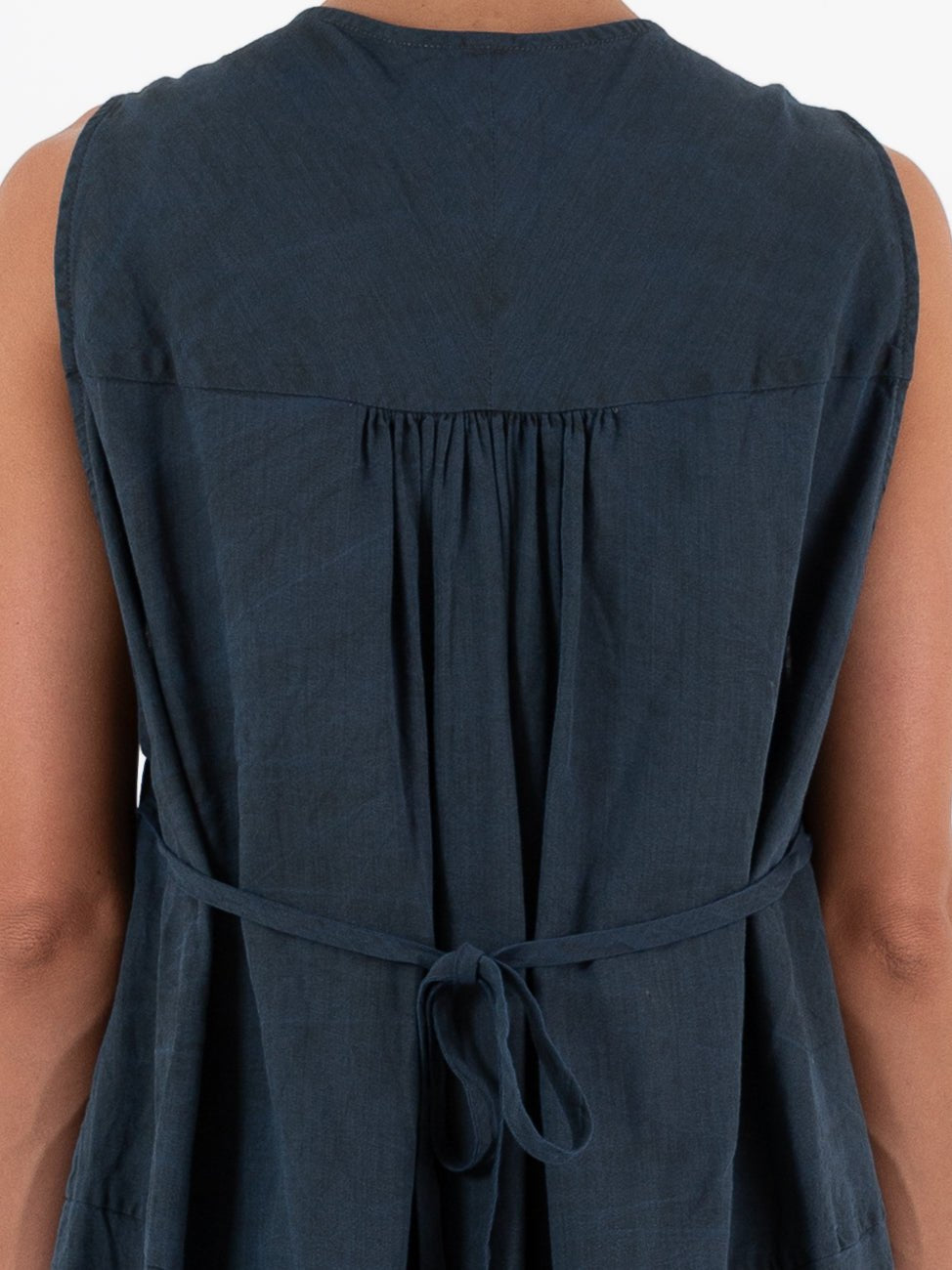 Atelier Suppan Gathered Dress 53 in Blue - ATELIER SUPPAN at Worthwhile - shop DRESS