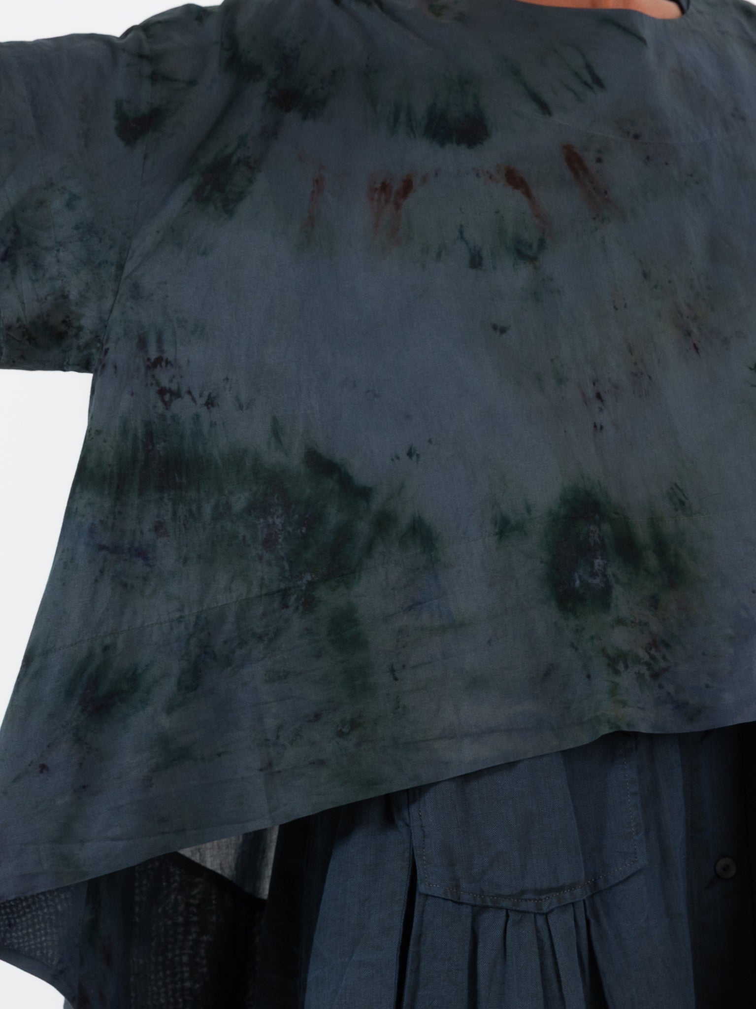 Atelier Suppan Oversize Top 45 in Blue Green - ATELIER SUPPAN at Worthwhile - shop TOP