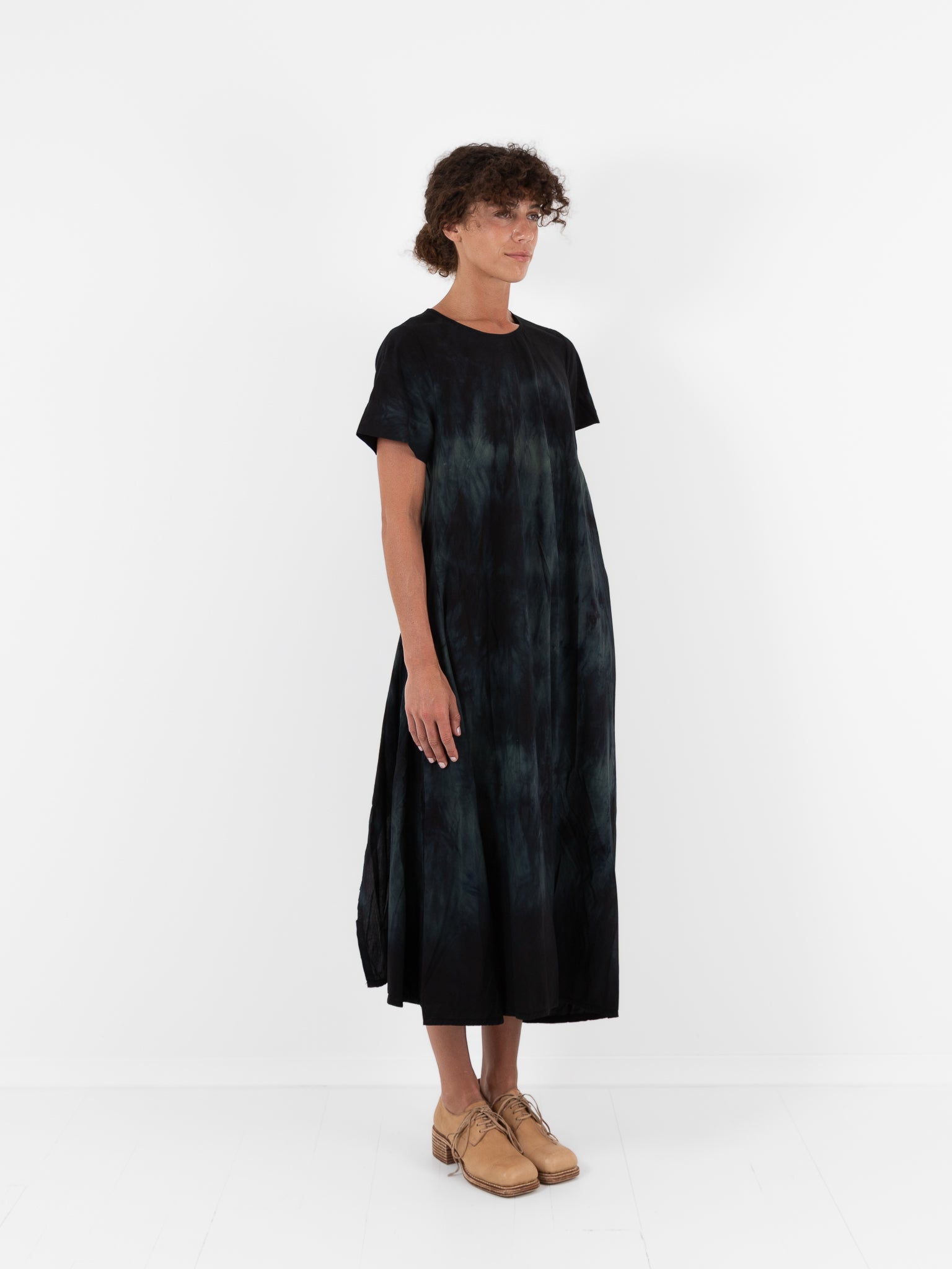 Atelier Suppan Twisted Dress 46 in Blue Green - ATELIER SUPPAN at Worthwhile - shop DRESS