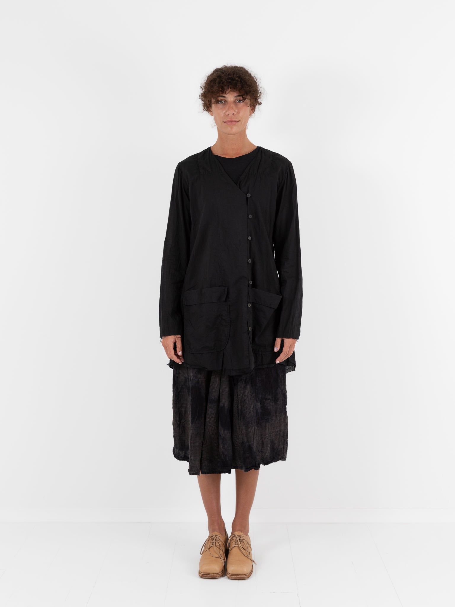 Atelier Suppan Front Pocket Shirt 36 in Dark - ATELIER SUPPAN at Worthwhile - shop TOP