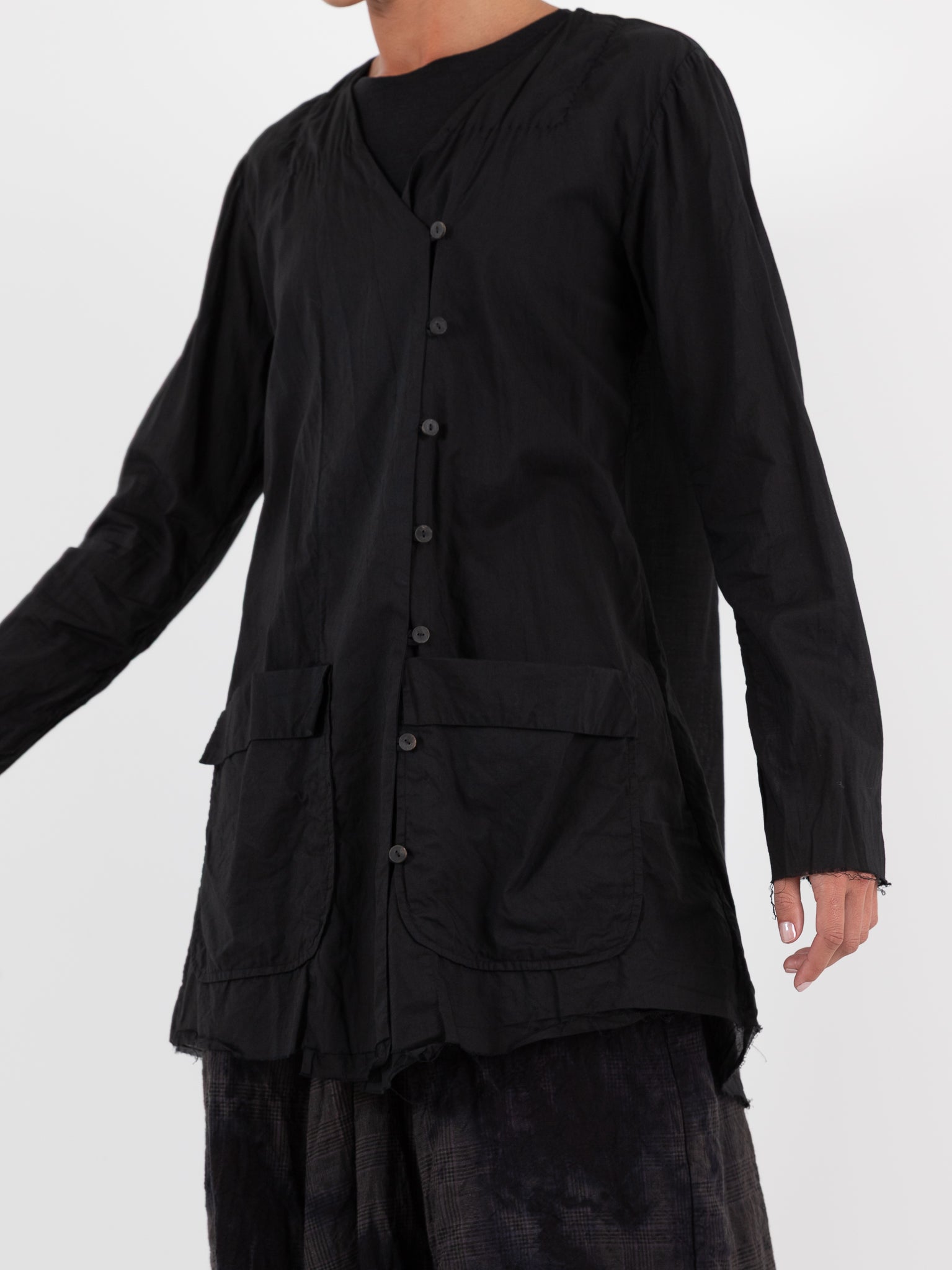 Atelier Suppan Front Pocket Shirt 36 in Dark - ATELIER SUPPAN at Worthwhile - shop TOP