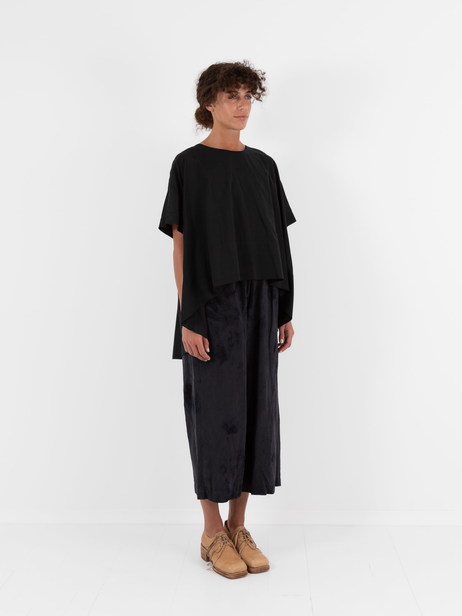 Atelier Suppan Oversize Top 45 in Black - ATELIER SUPPAN at Worthwhile - shop TOP