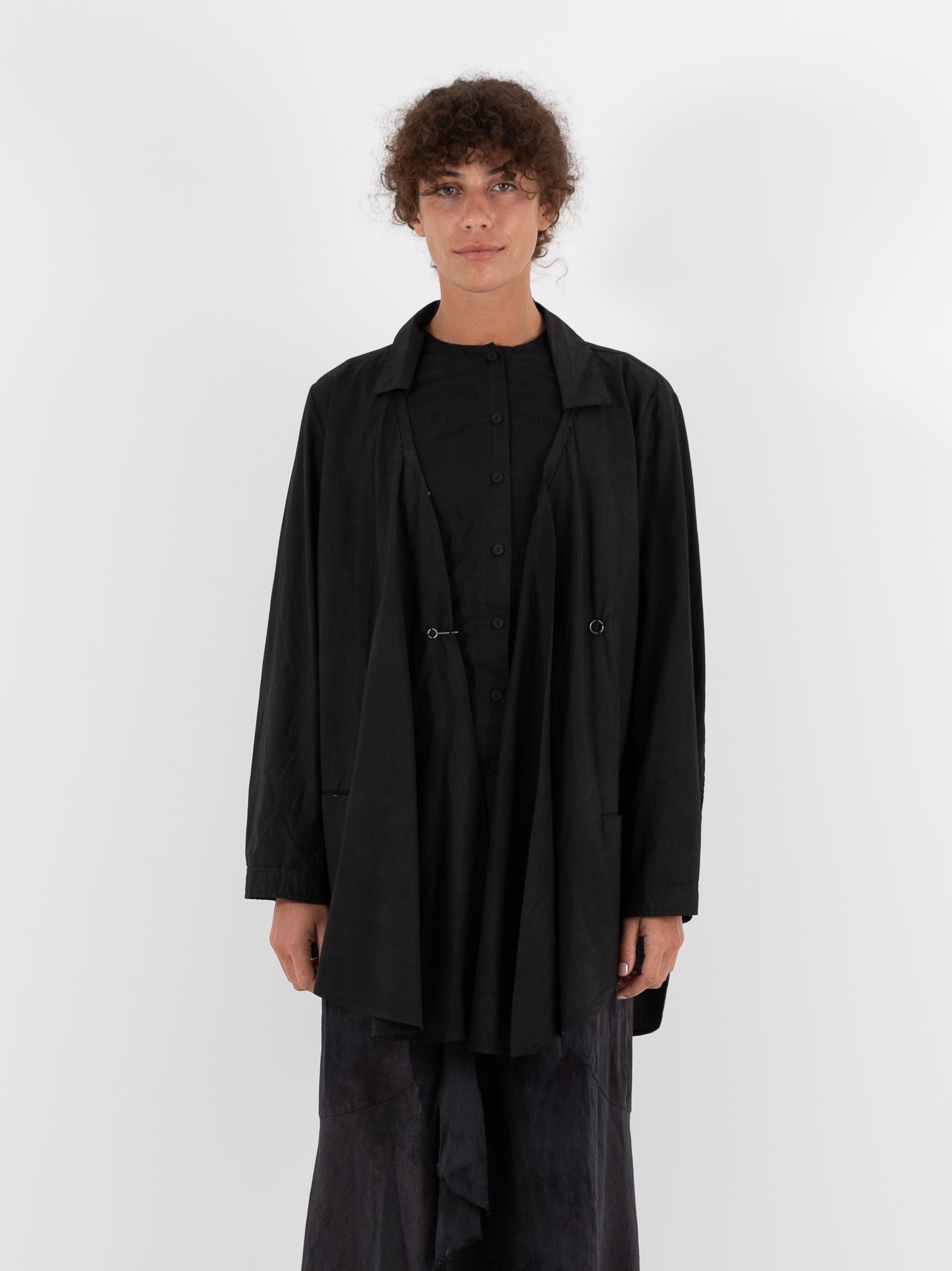 Atelier Suppan Shirt Jacket 35 with Round Hook in Dark - ATELIER SUPPAN at Worthwhile - shop JACKET