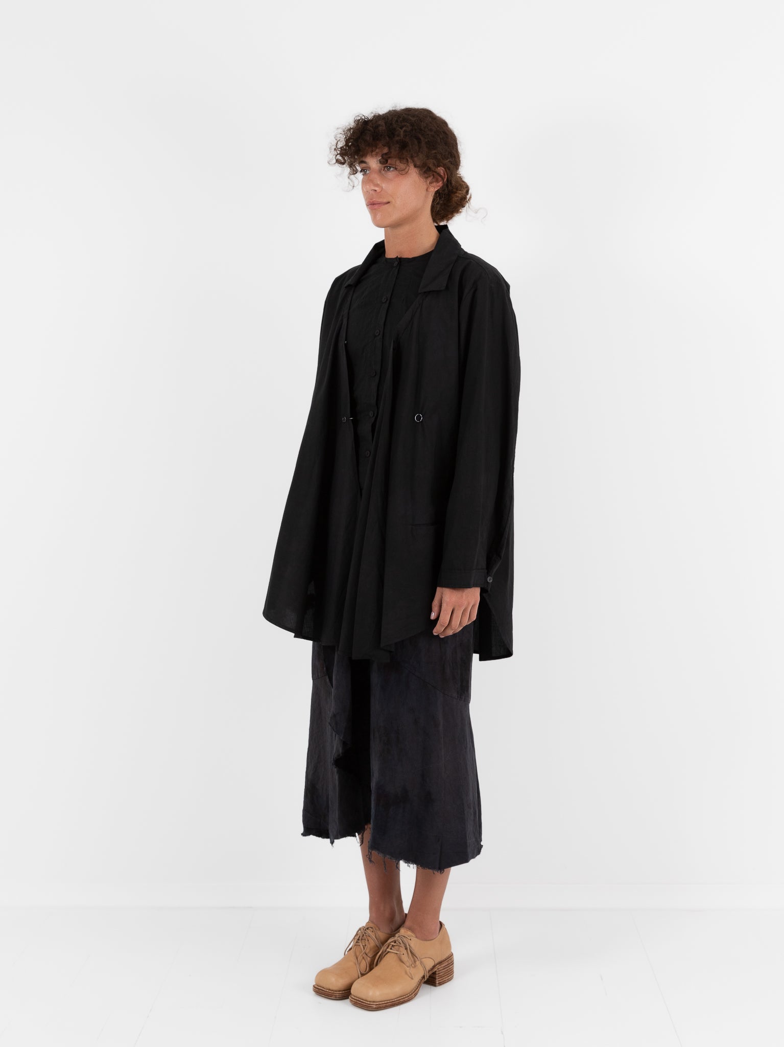 Atelier Suppan Shirt Jacket 35 with Round Hook in Dark - ATELIER SUPPAN at Worthwhile - shop JACKET