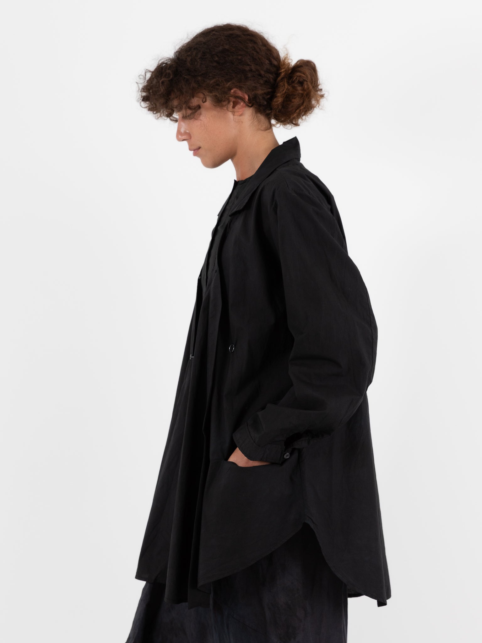 Atelier Suppan Shirt Jacket 35 with Round Hook in Dark - ATELIER SUPPAN at Worthwhile - shop JACKET